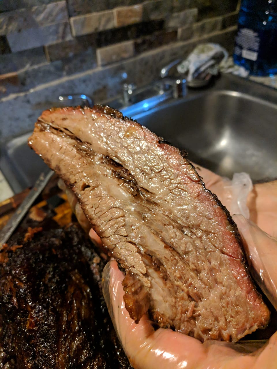 36 days dryaged brisket smoked in pecan! r/smoking