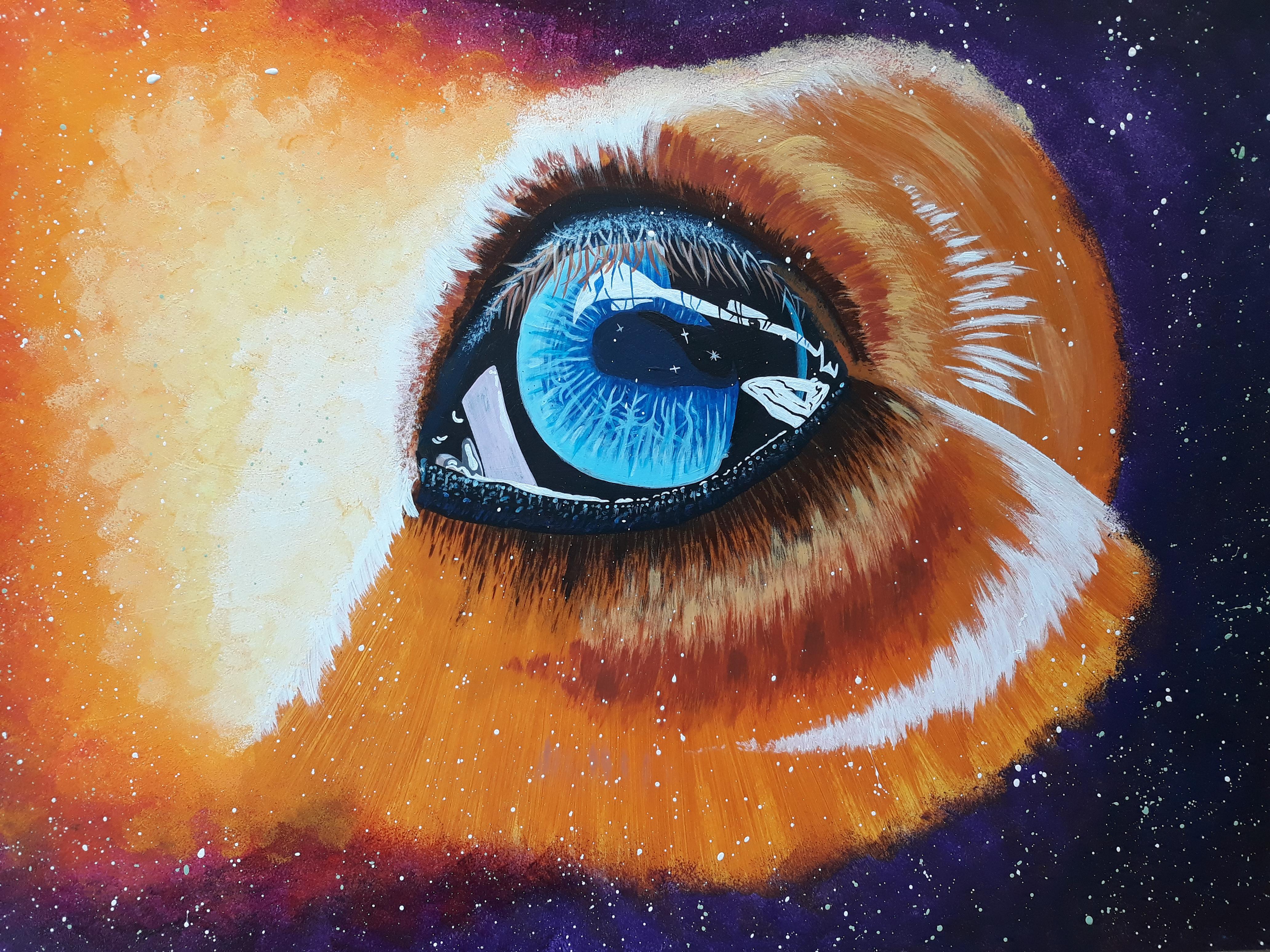 Soulmates eye, me, acrylics, 2019 Art