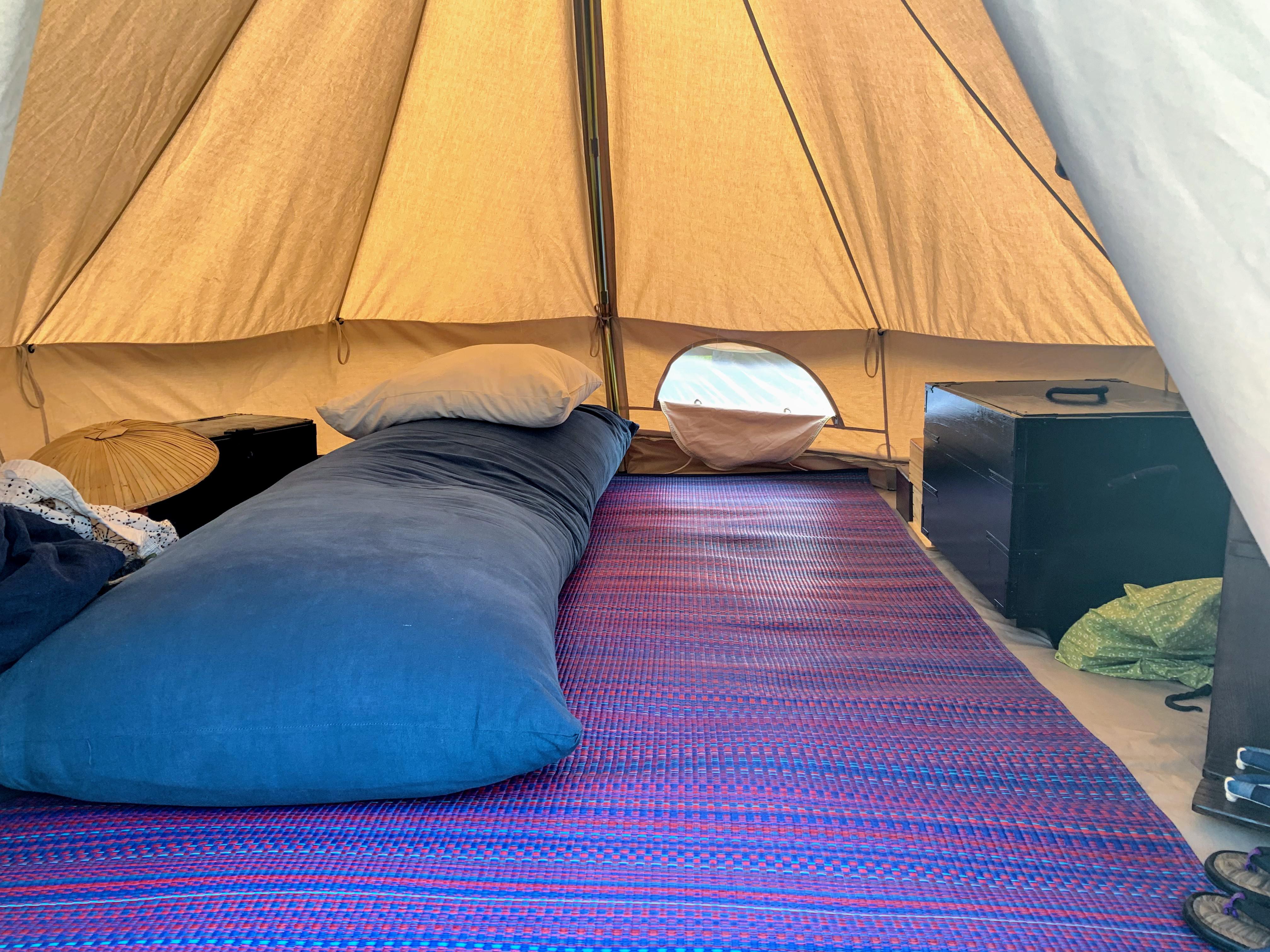 I made my camping bed from scratch. Kapok stuffed futon for a Japanese