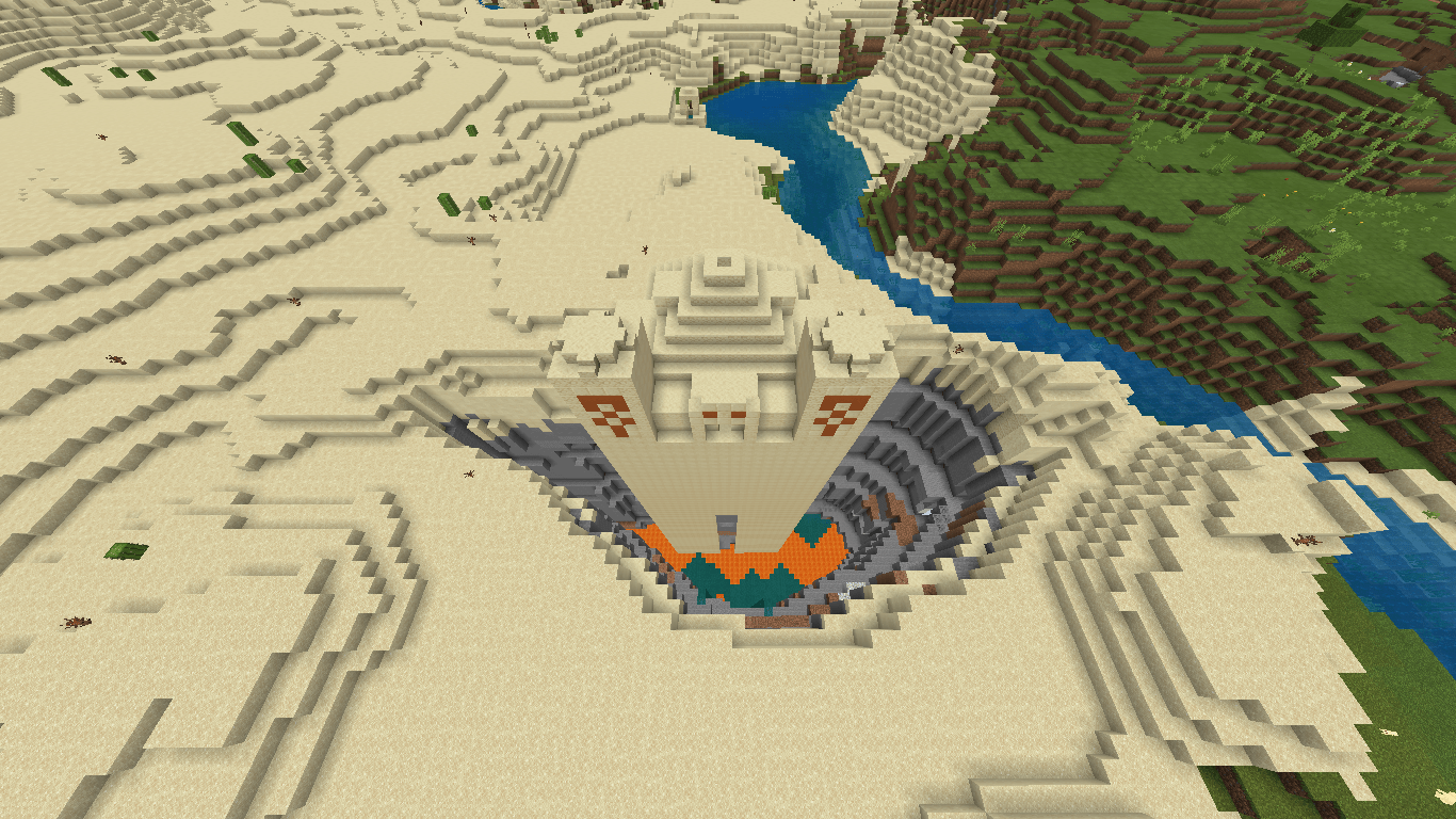 I just found this desert temple in my survival world! [(Only for Bedrock version) Seed