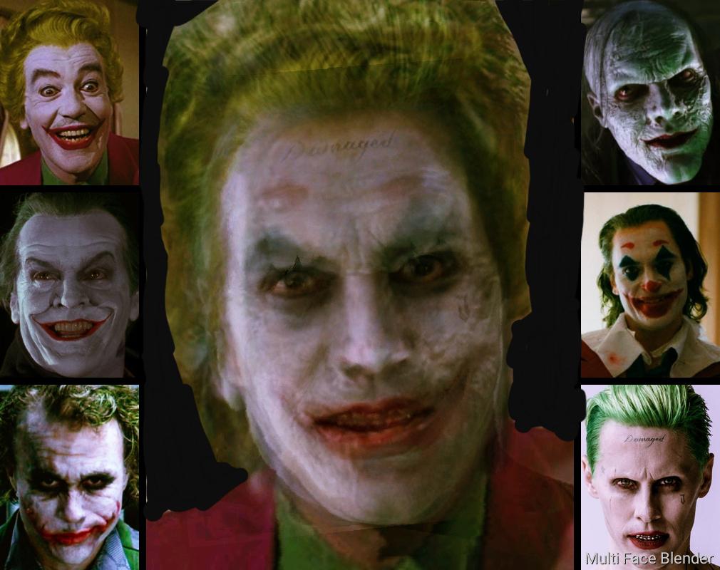 FANMADE All Joker actors faces combined with the makeup. Who you see