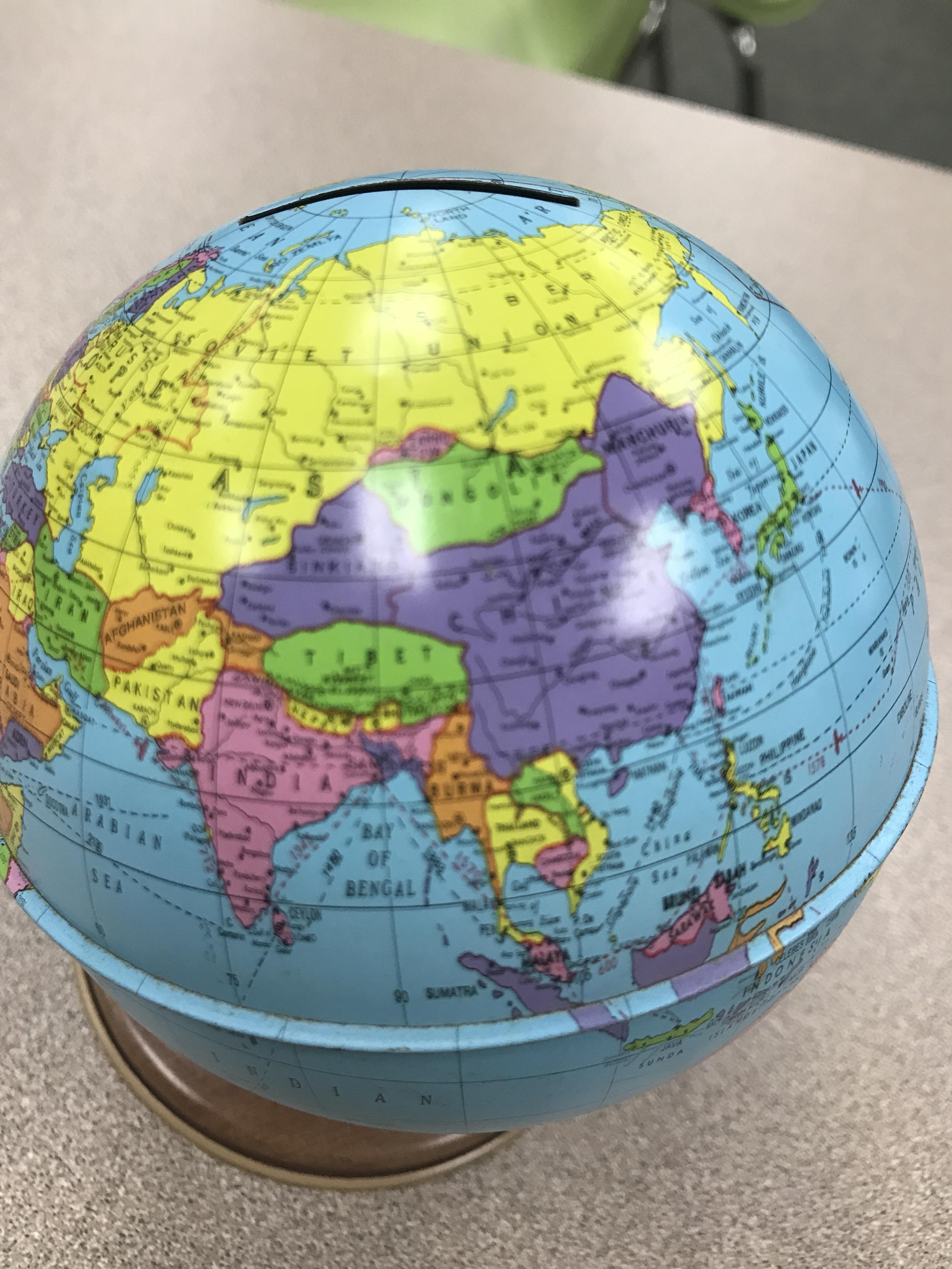 How Is A Map Different From A Globe I have an old globe bank and there is a distinct difference in this map