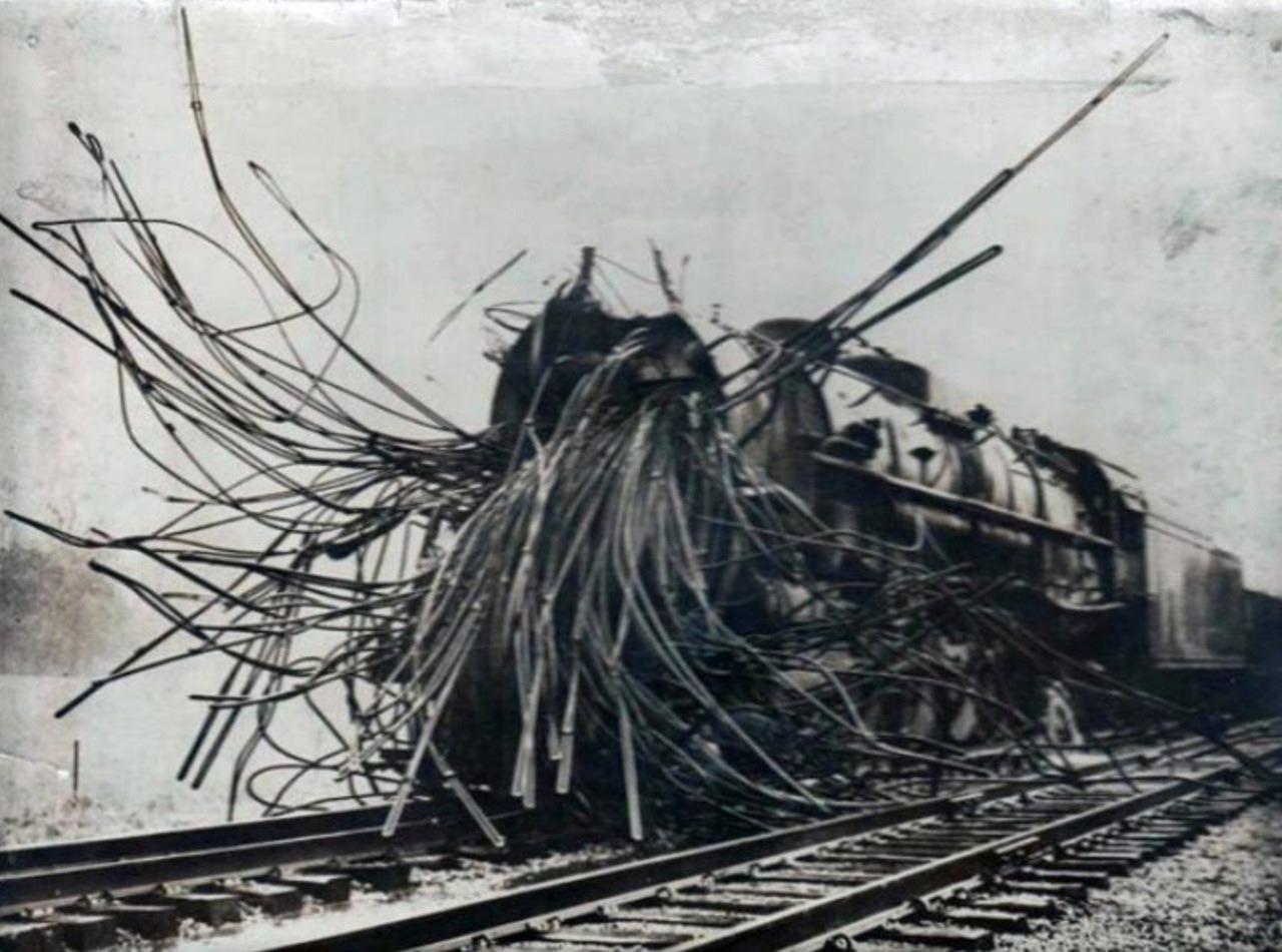 Just saw this on FB a steam loco after an explosion. Anybody know the