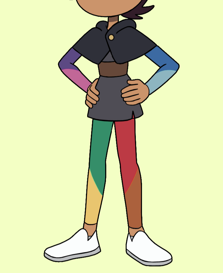 I just thought 'what if Luz' uniform had all 9 coven colours on it?' so