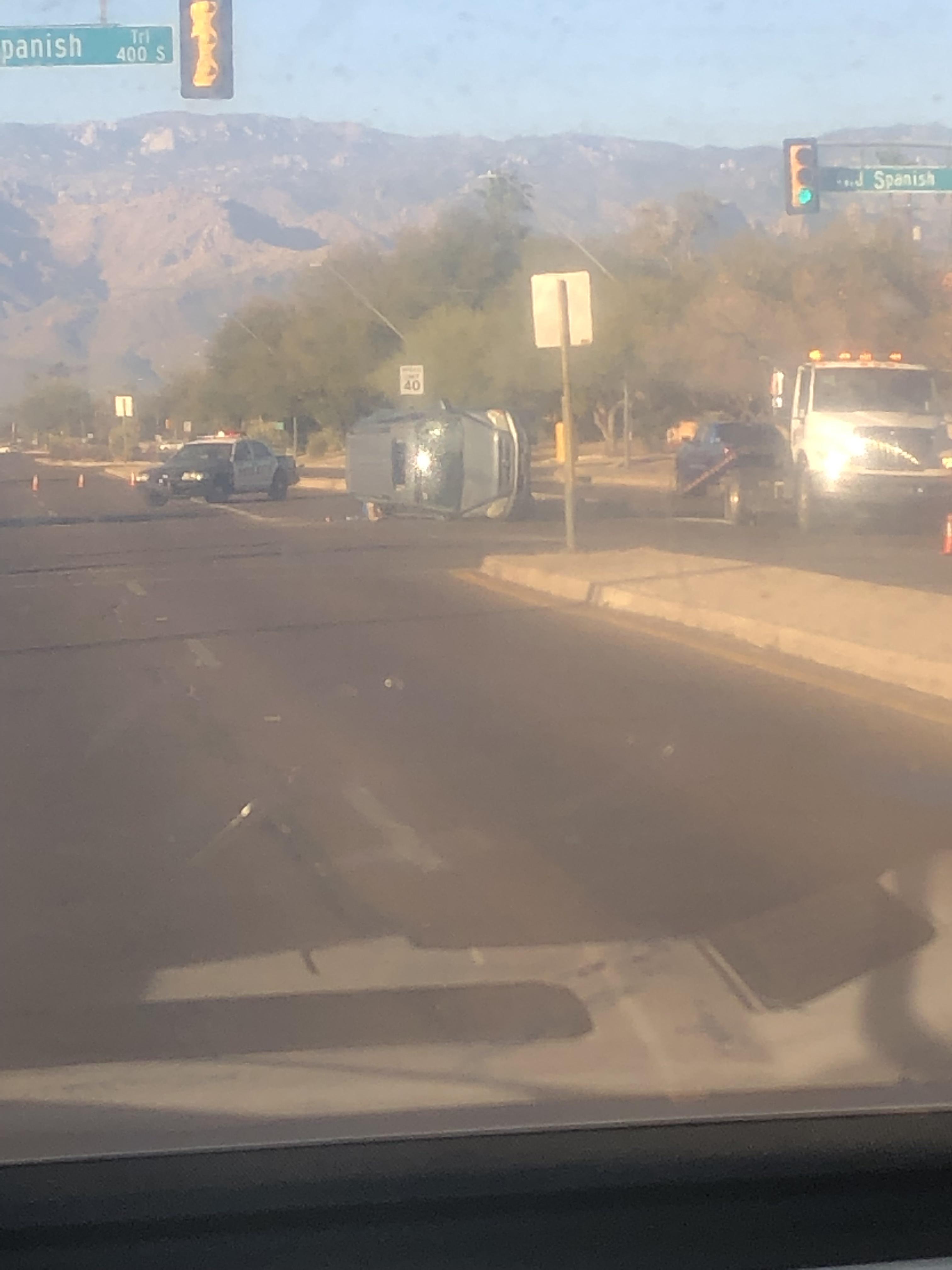 Why do so many car wrecks in Tucson invoke a car flipping over or on