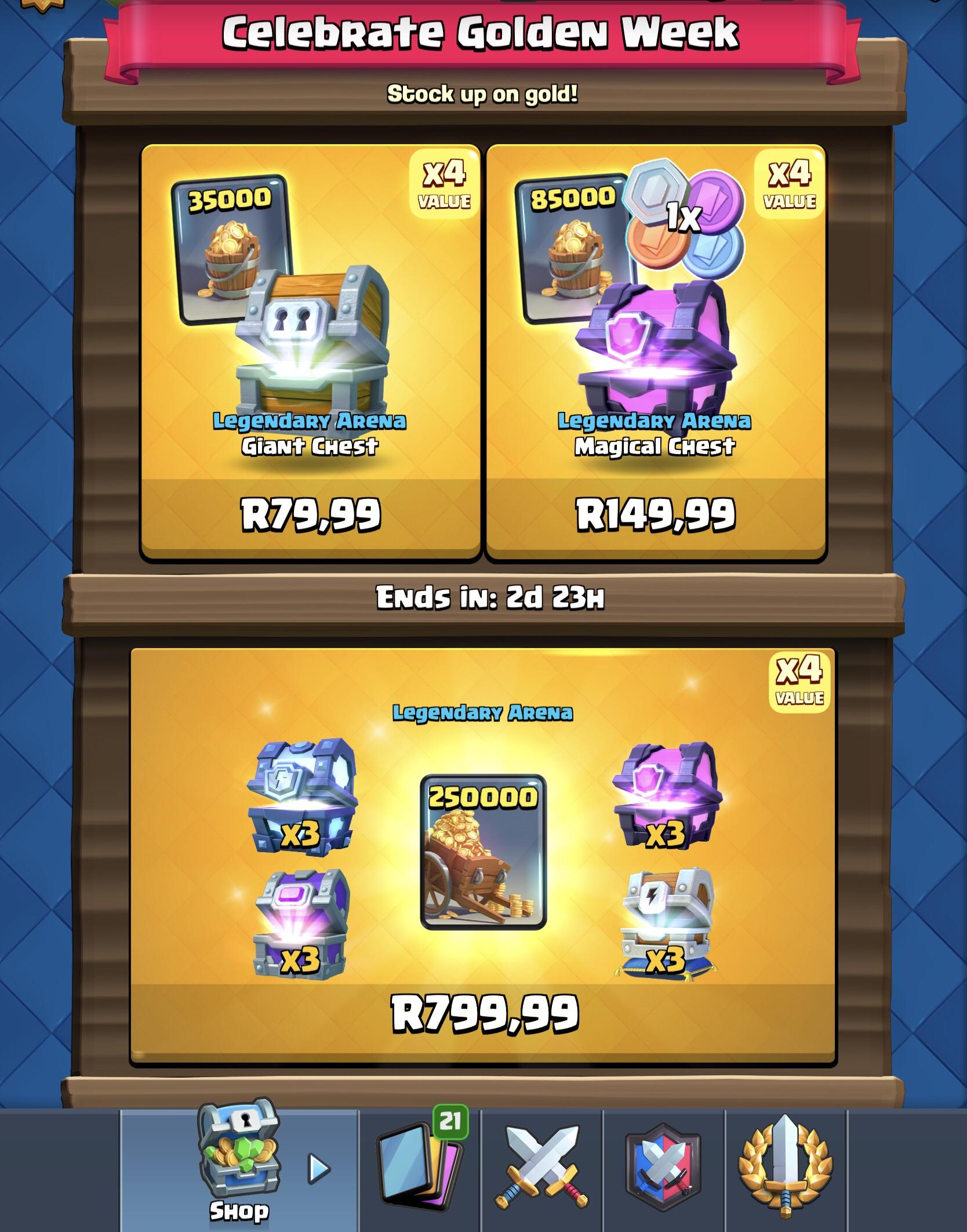 Thoughts on the shop offer? Anyone did the math yet? r/ClashRoyale