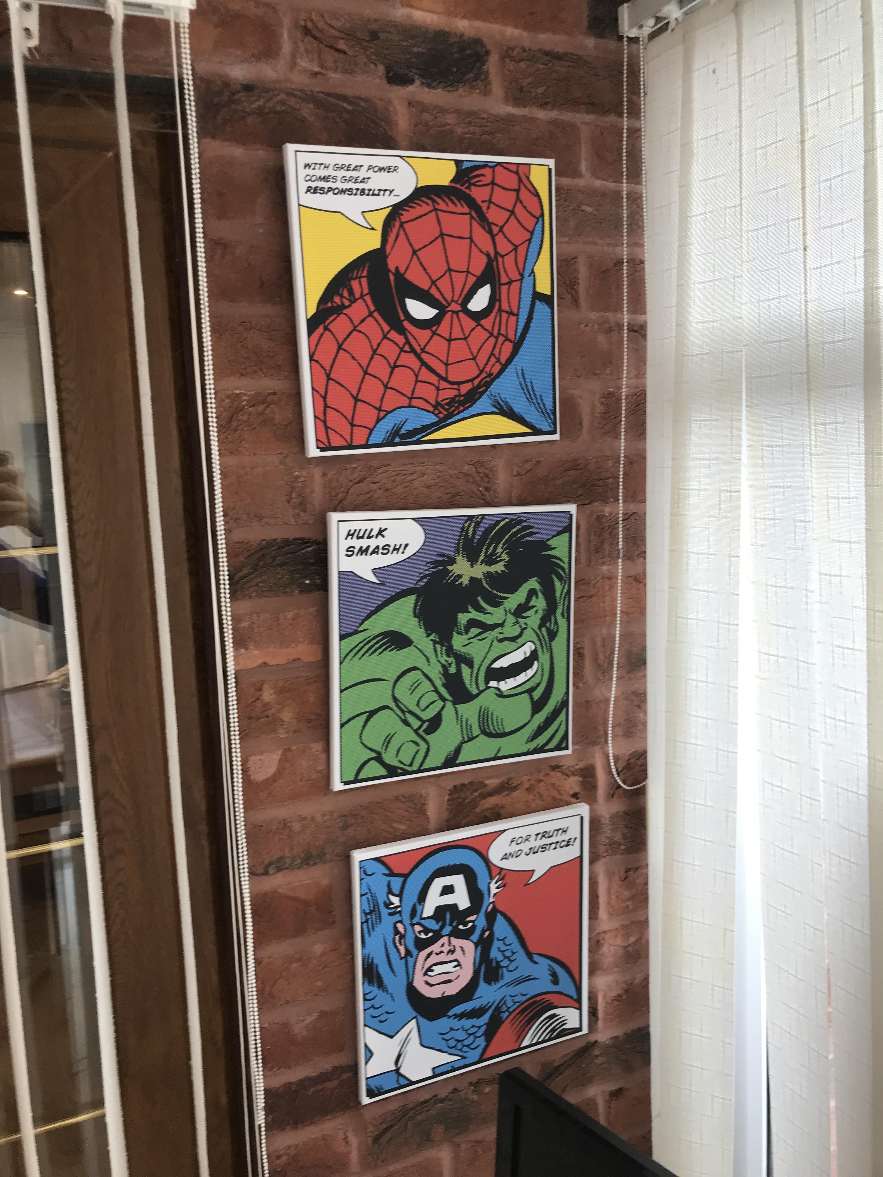 Got some really cheap comic book panels, just wanted to show them off