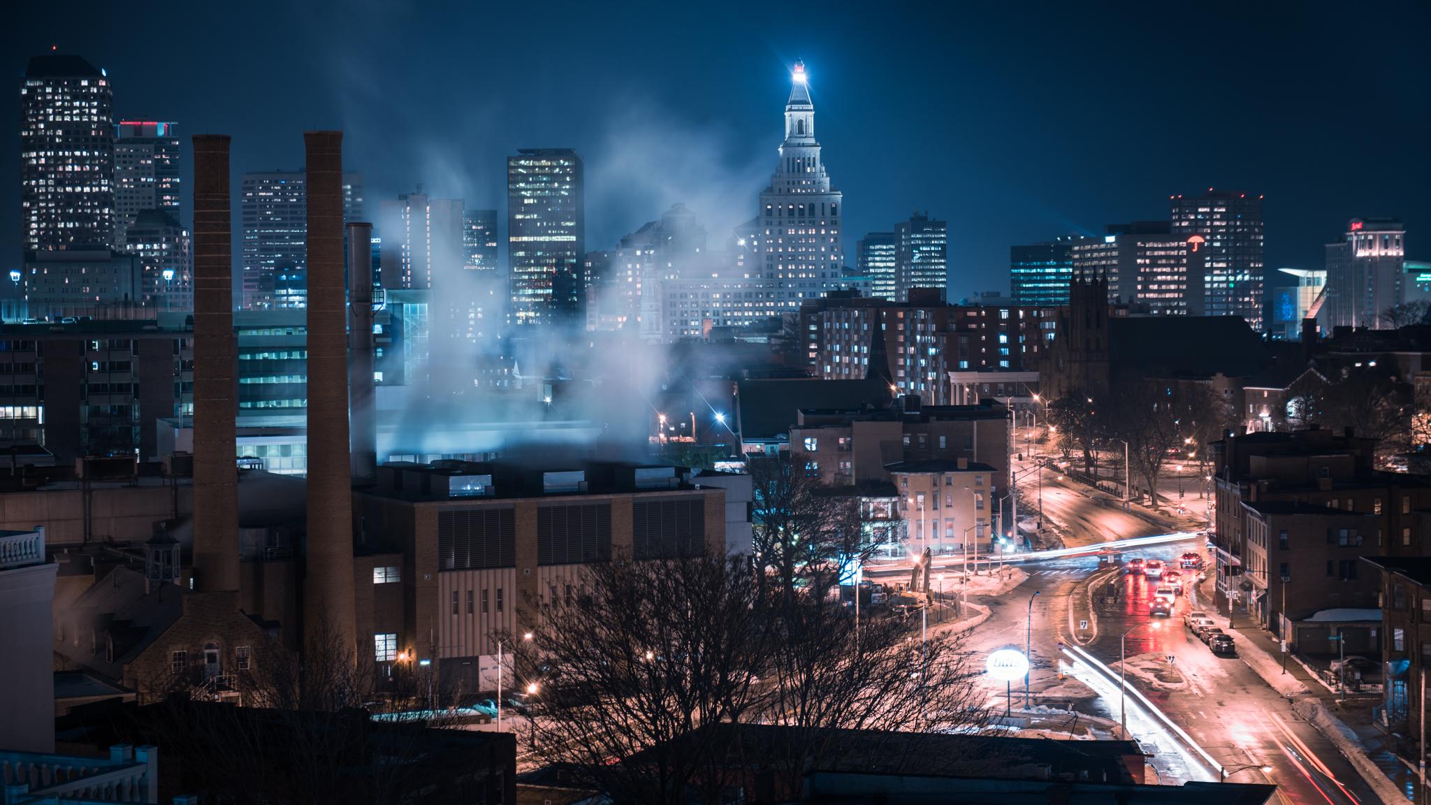Shot the Hartford, CT skyline tonight with my new D800E (and Nikkor 24