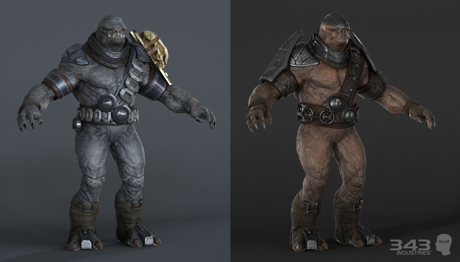 H2A's Brutes without the hair actually still look pretty dope r/halo