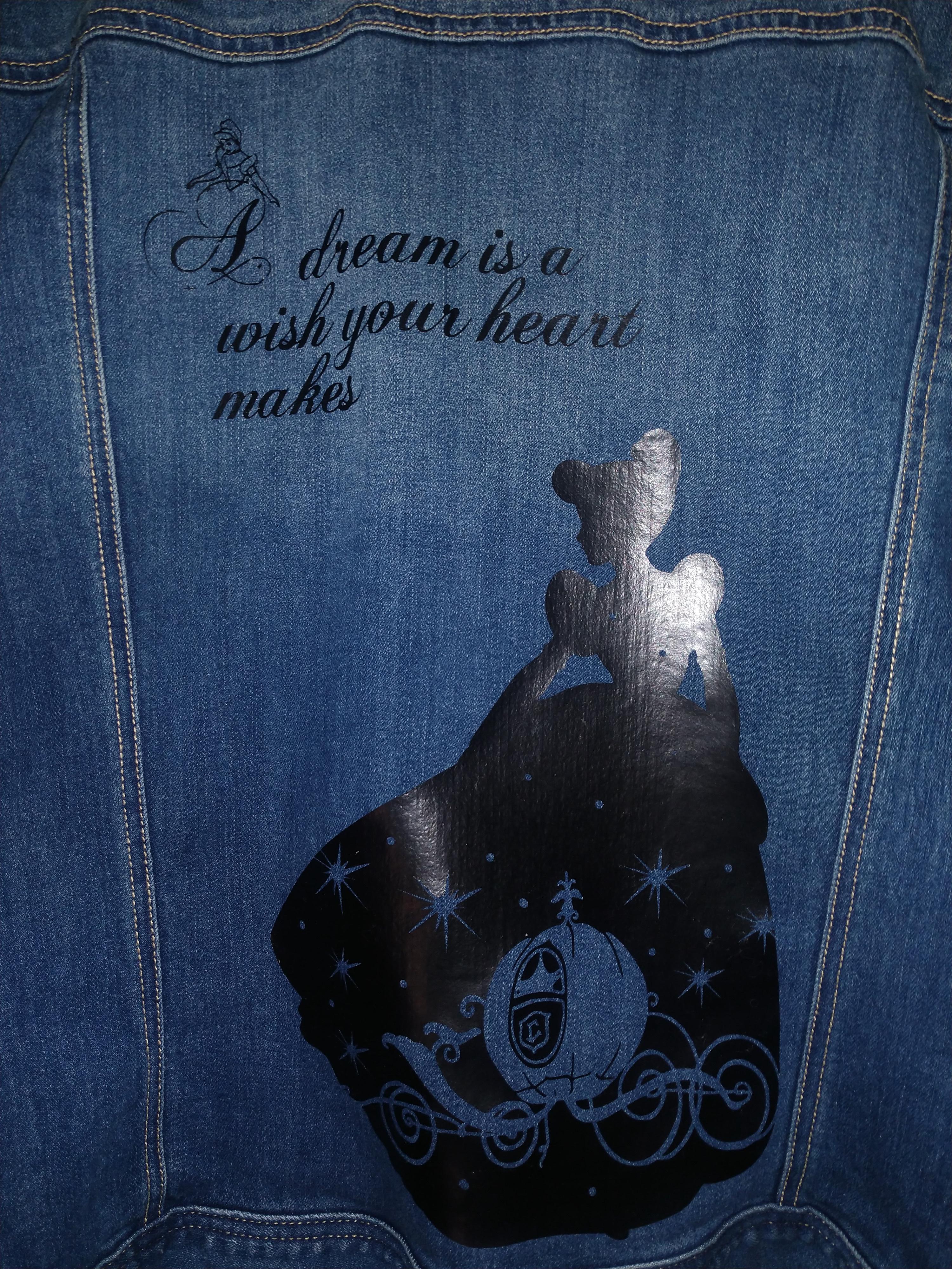 Jazzed up my denim jacket with my favorite princess r/cricut