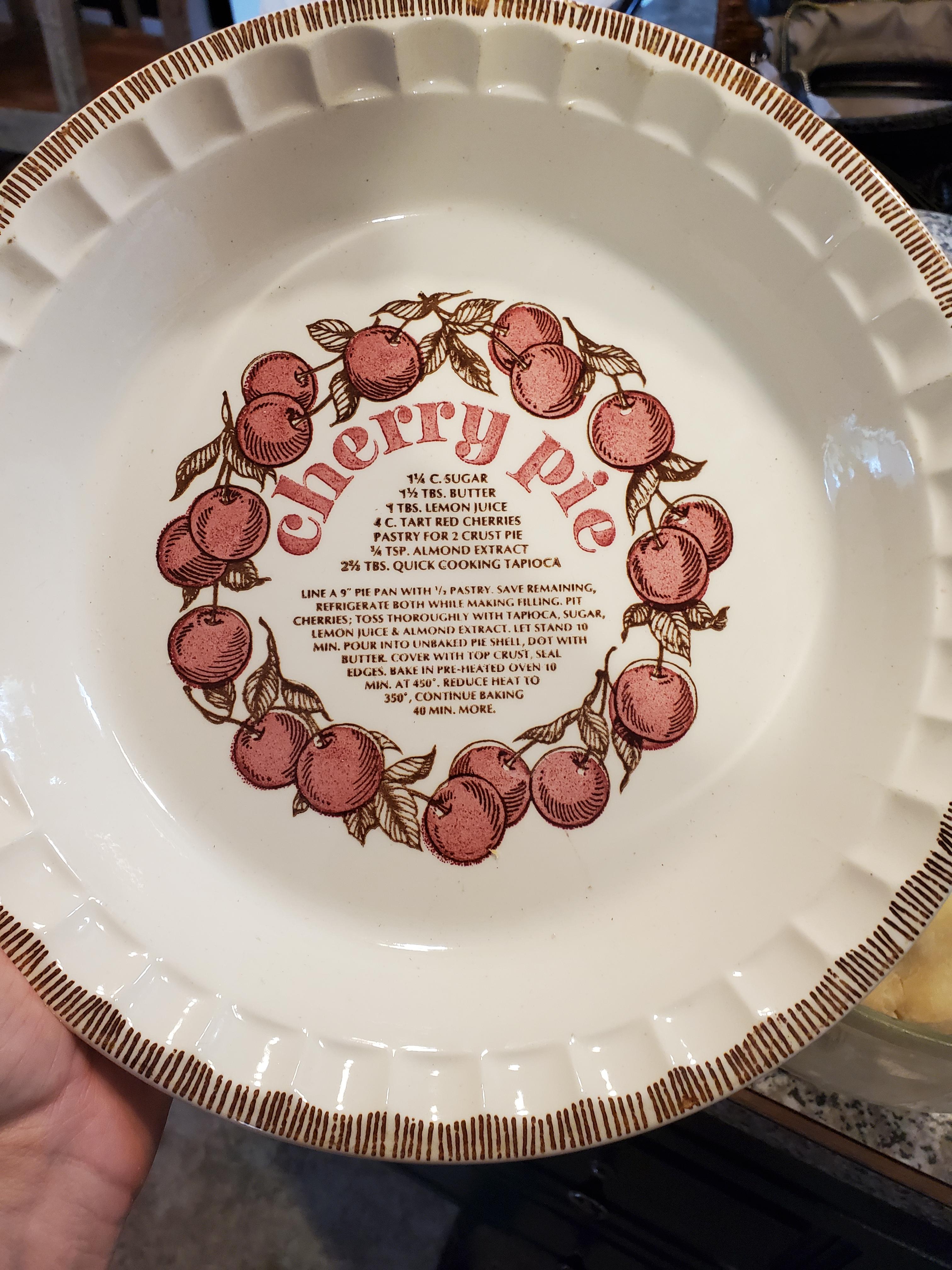 Cherry Pie Pie Plate Recipe r/Old_Recipes