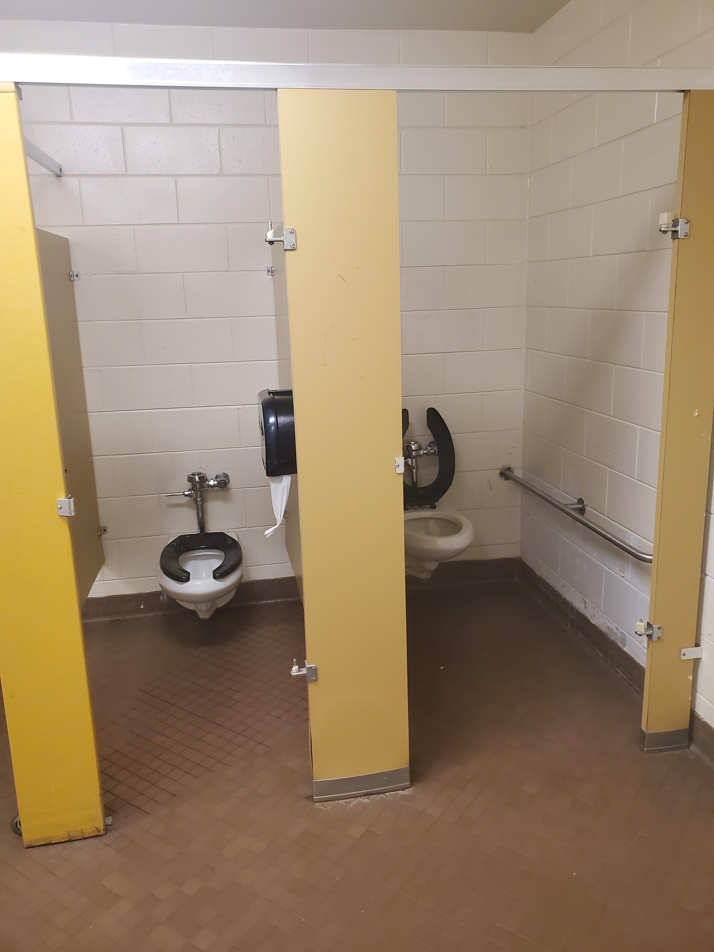 My public high school has removed the doors on the stalls in the boys