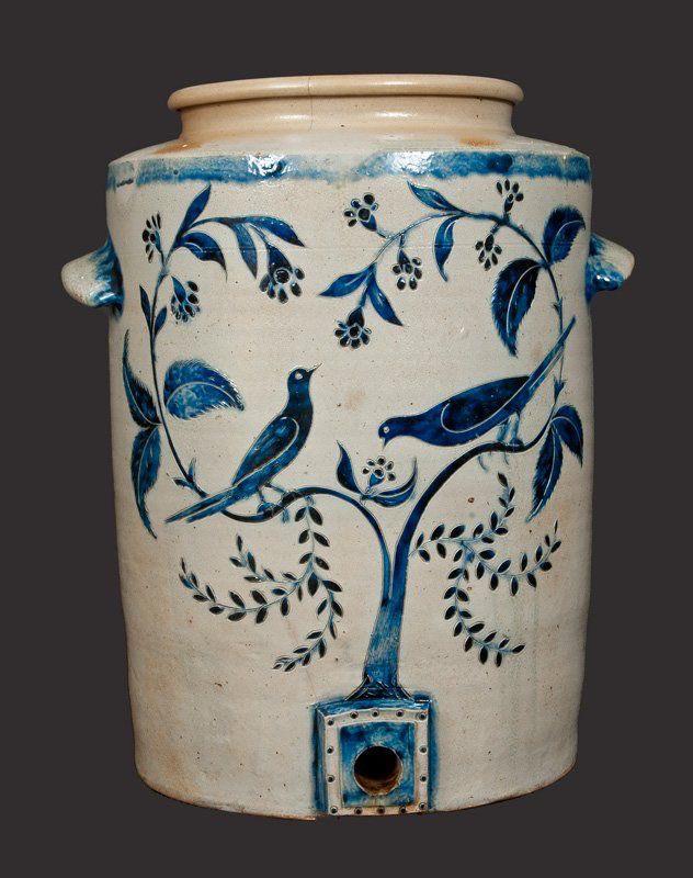 Beautiful Stoneware water cooler from the 1820s valued over 20,000 USD