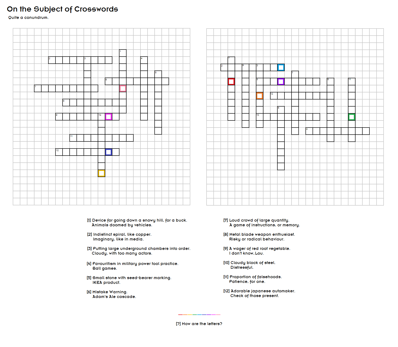 A puzzle idea I want you guys to try out. May be deleted as soon as a