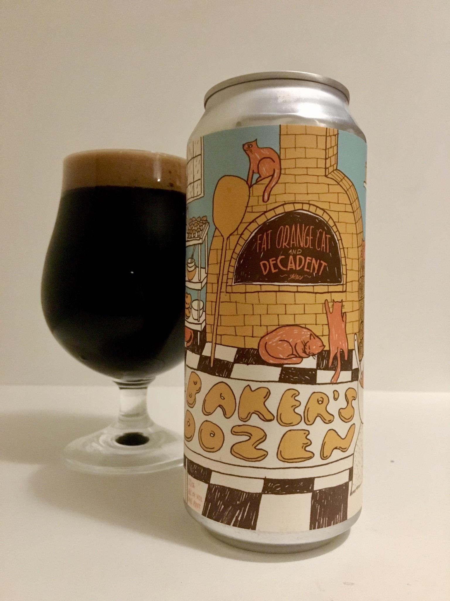 Bakers Dozen from Fat Orange Cat/Decadent Ales. This brew comes with a spicy, but enjoyable