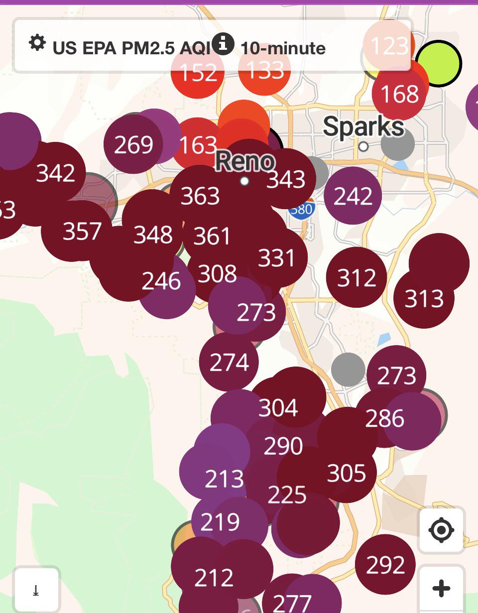 330am, 9/16/22, air quality stations. r/Reno