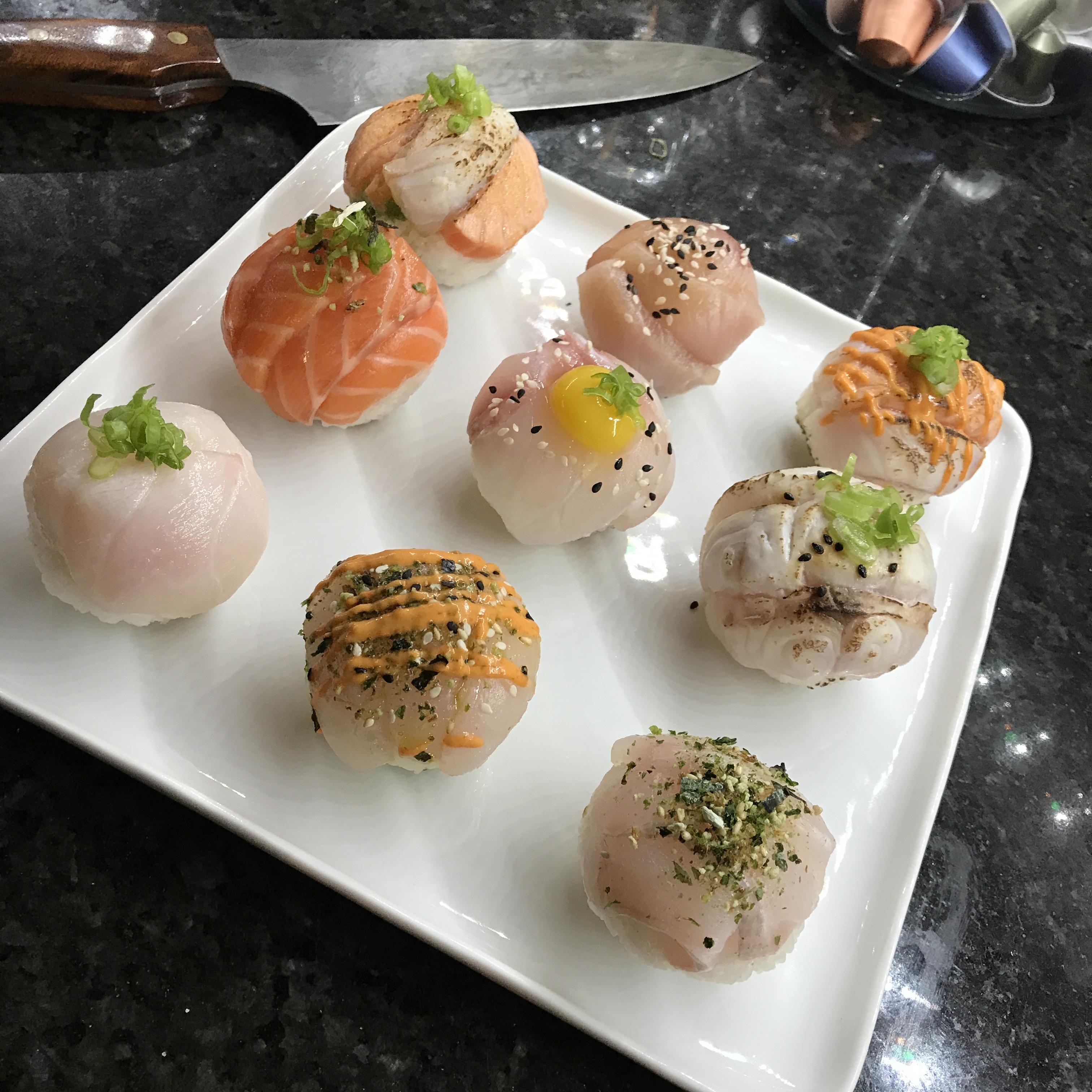 home made Sushi balls. sushi