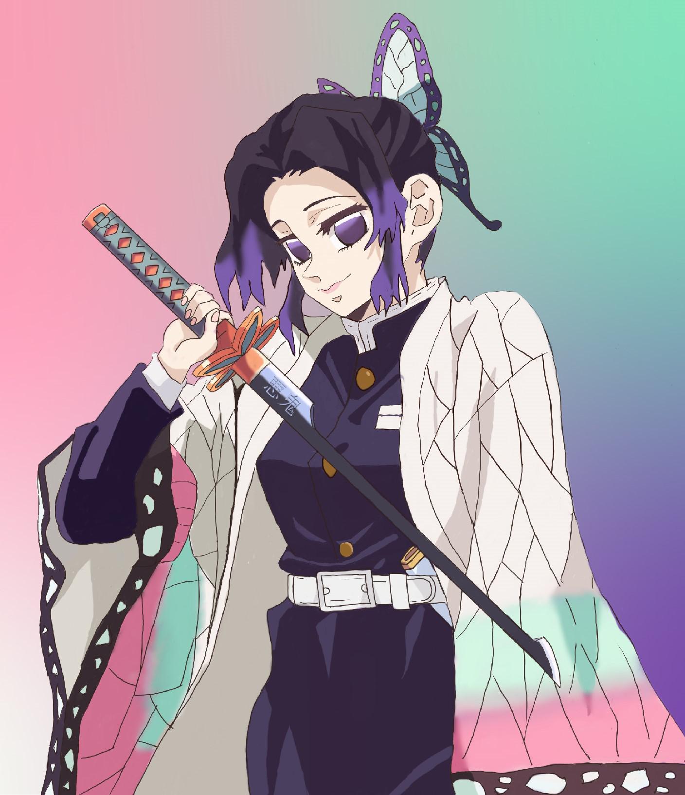 Kocho Shinobu fanart I'm super proud of 🦋 KimetsuNoYaiba