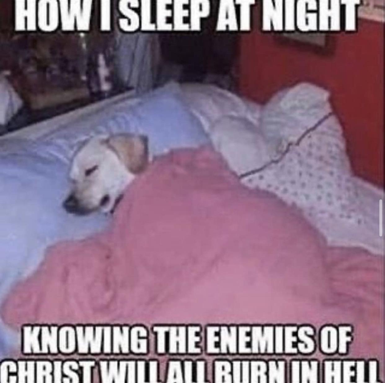 We should all sleep like this knowing god is looking out for us r/memes