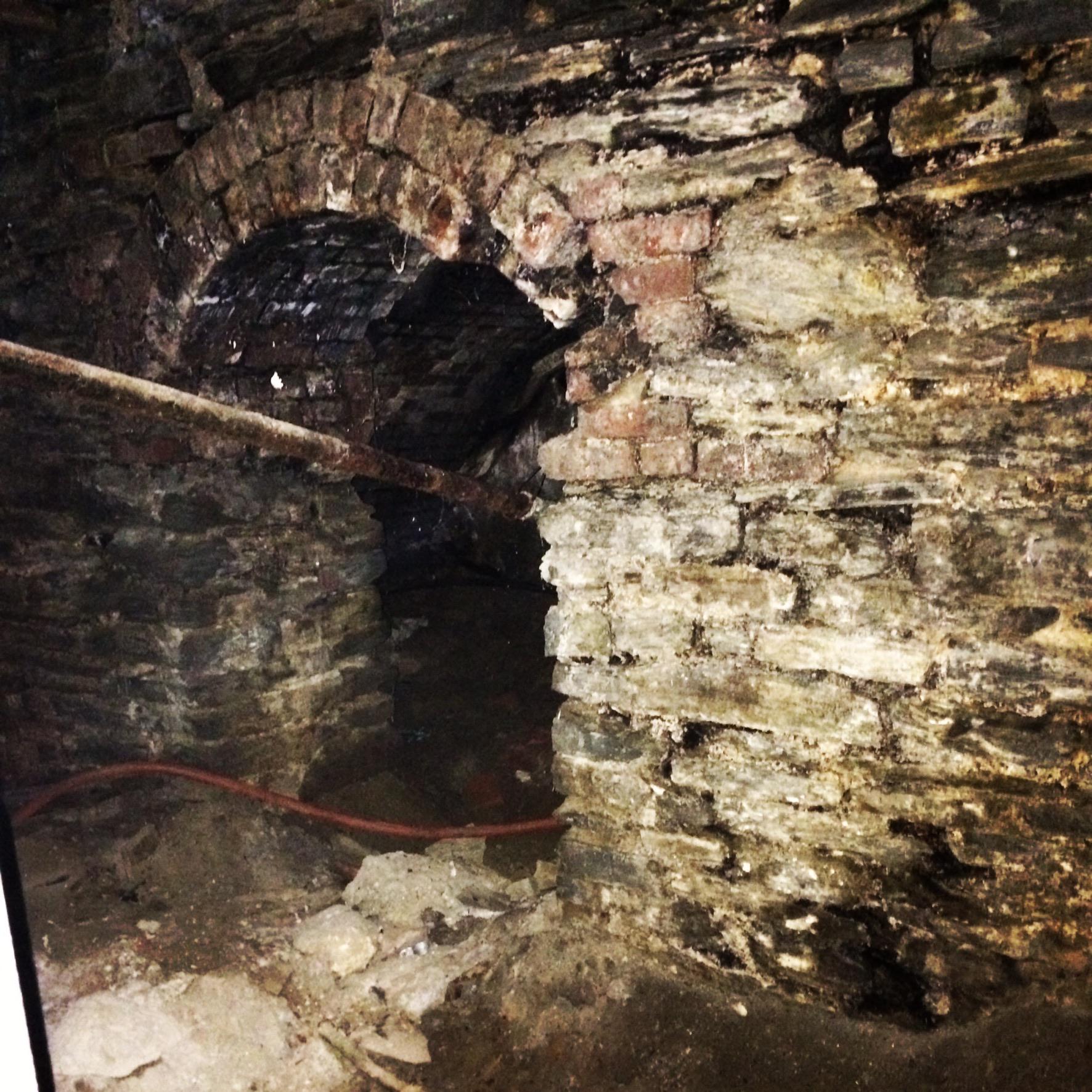 An entrance to a tunnel, built just after the war of 1812 in Erie, PA. Later utilized for the