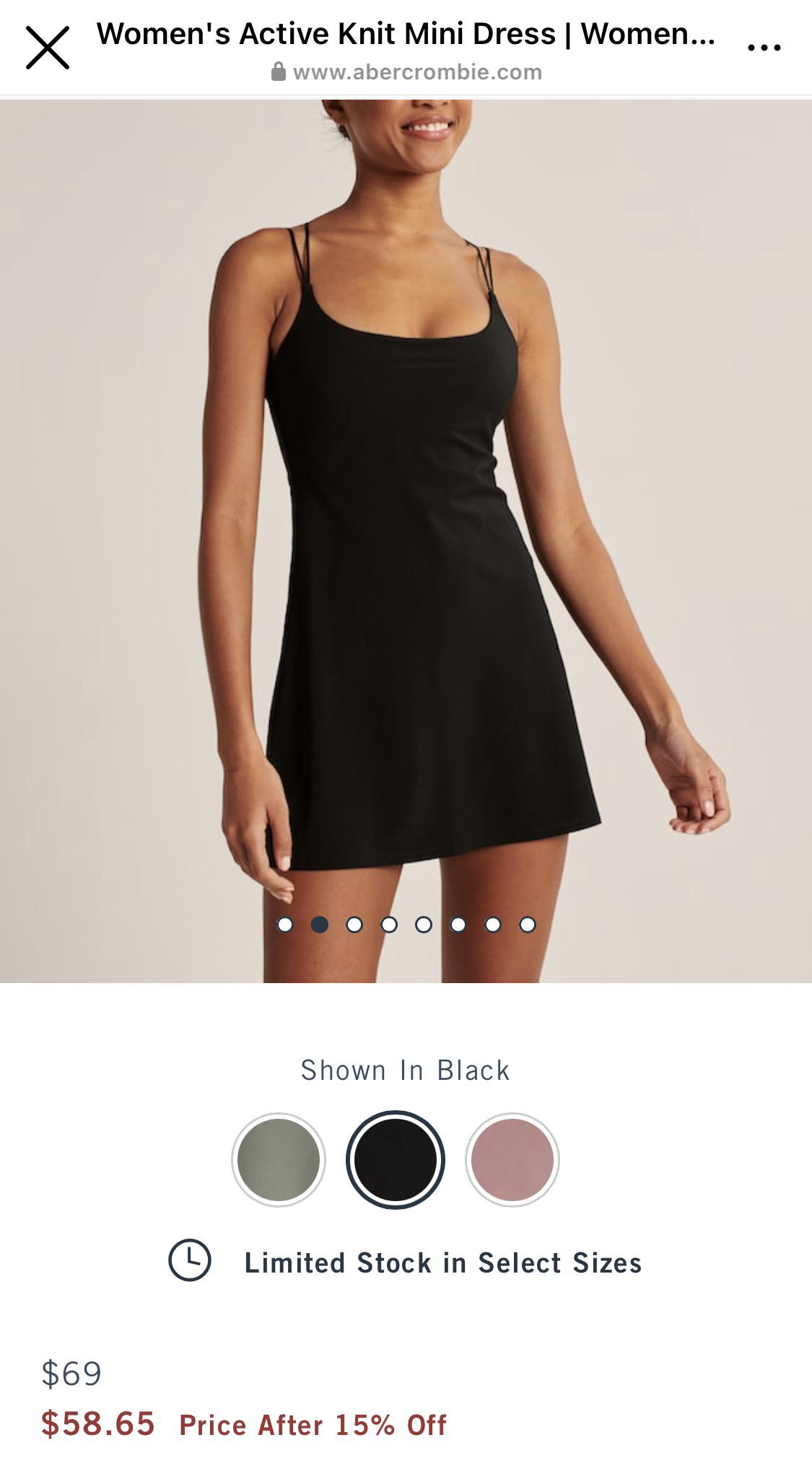Exercise dress dupe for 60! I haven’t wanted to shop at Abercrombie in
