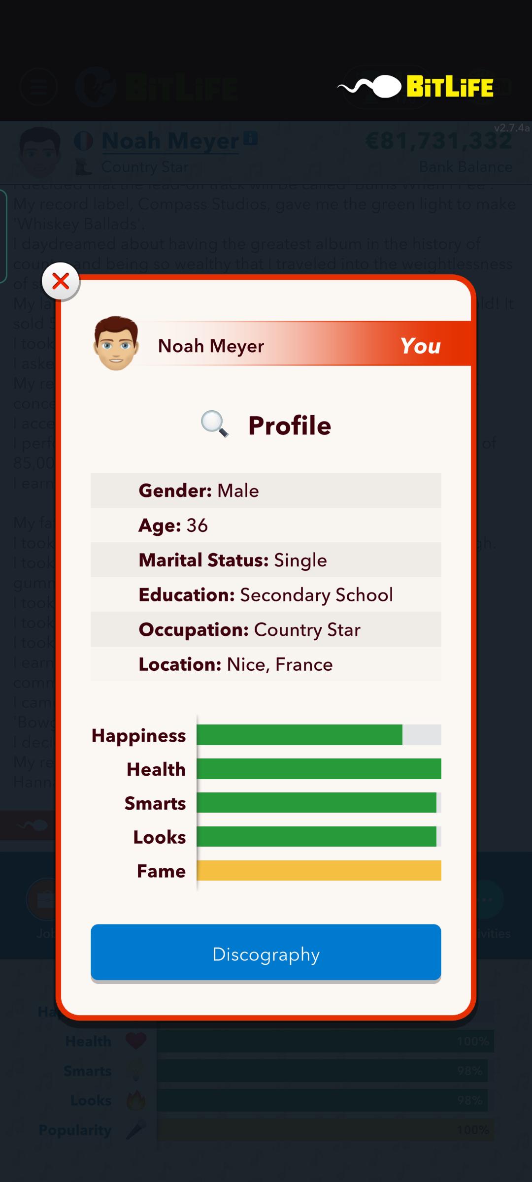 France makes the best country music fight me r/bitlife