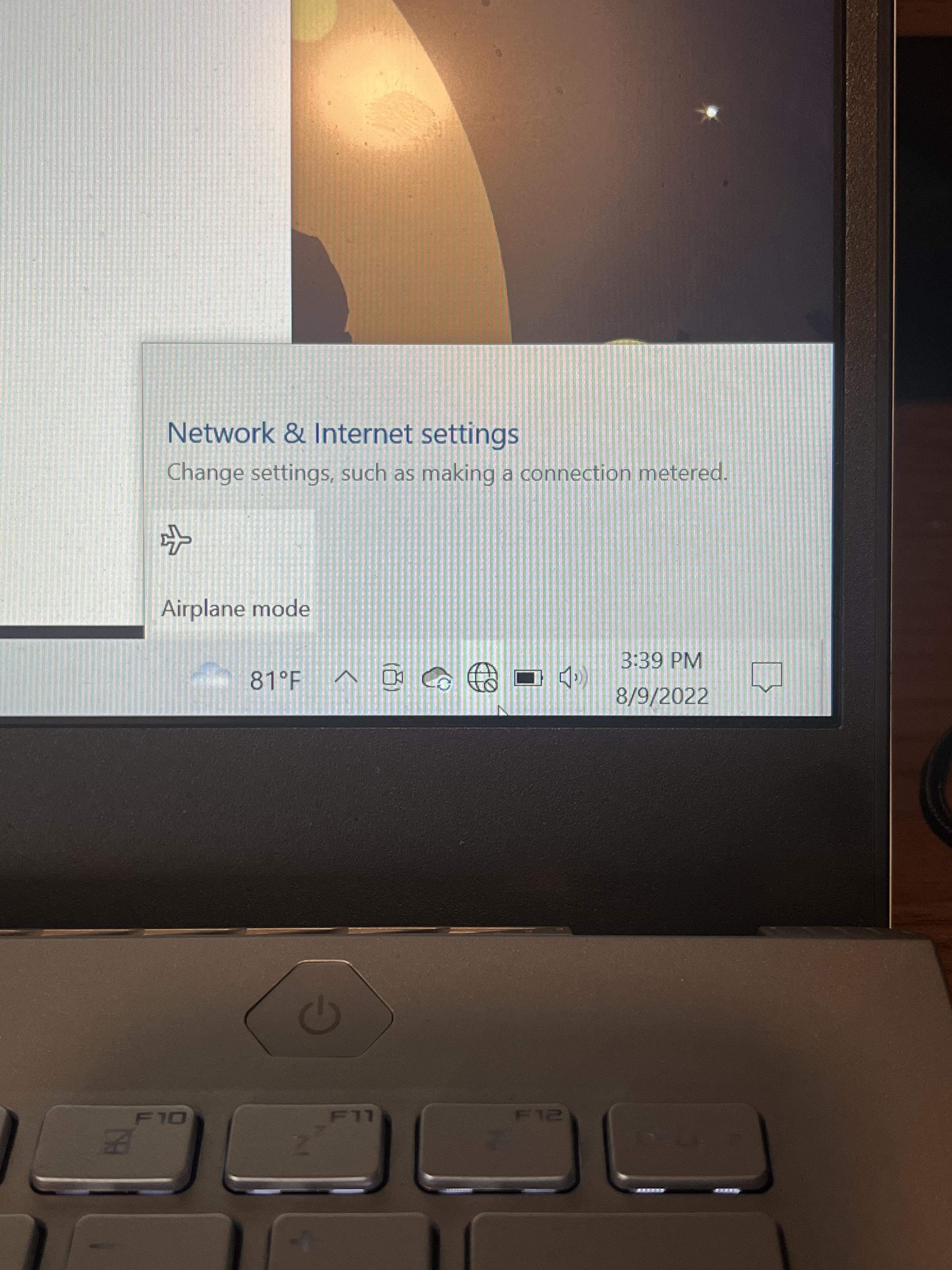 Windows 10, my laptop won’t show any available networks, never had this