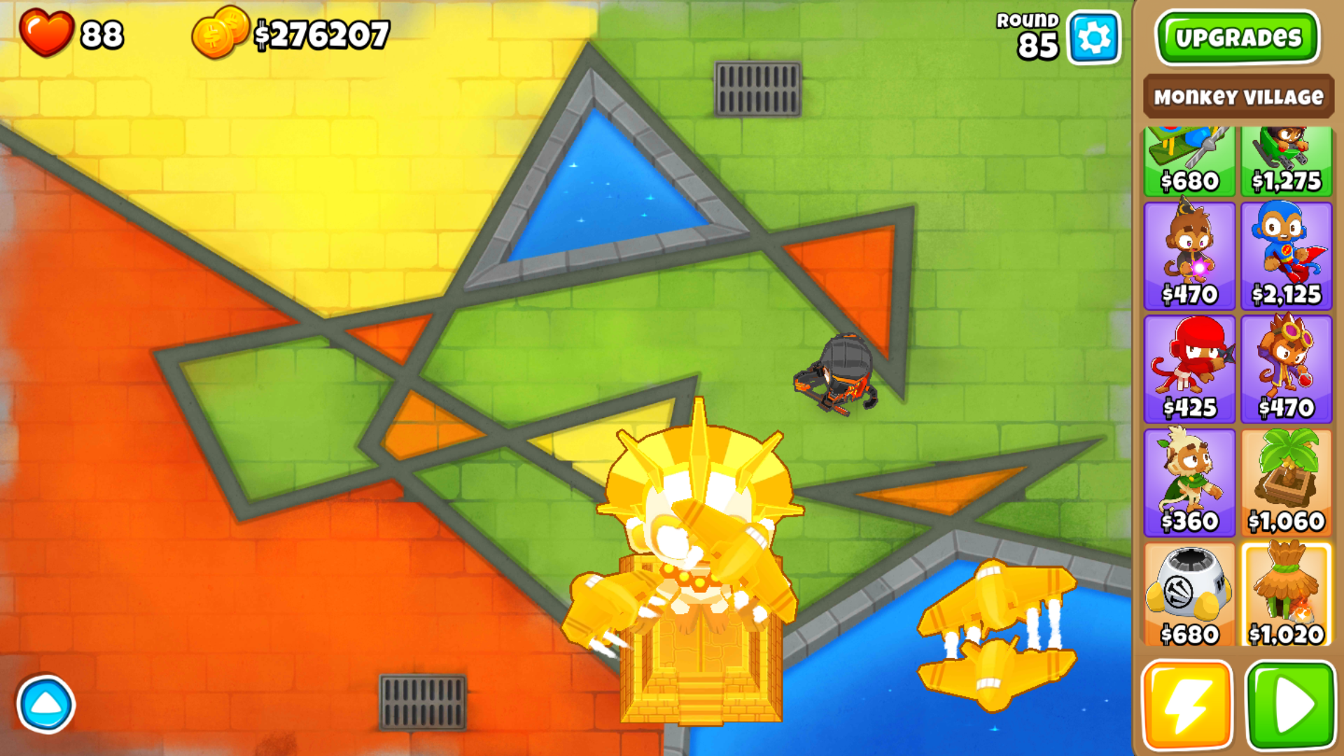 Round 85 Maxed True Sun God btd6