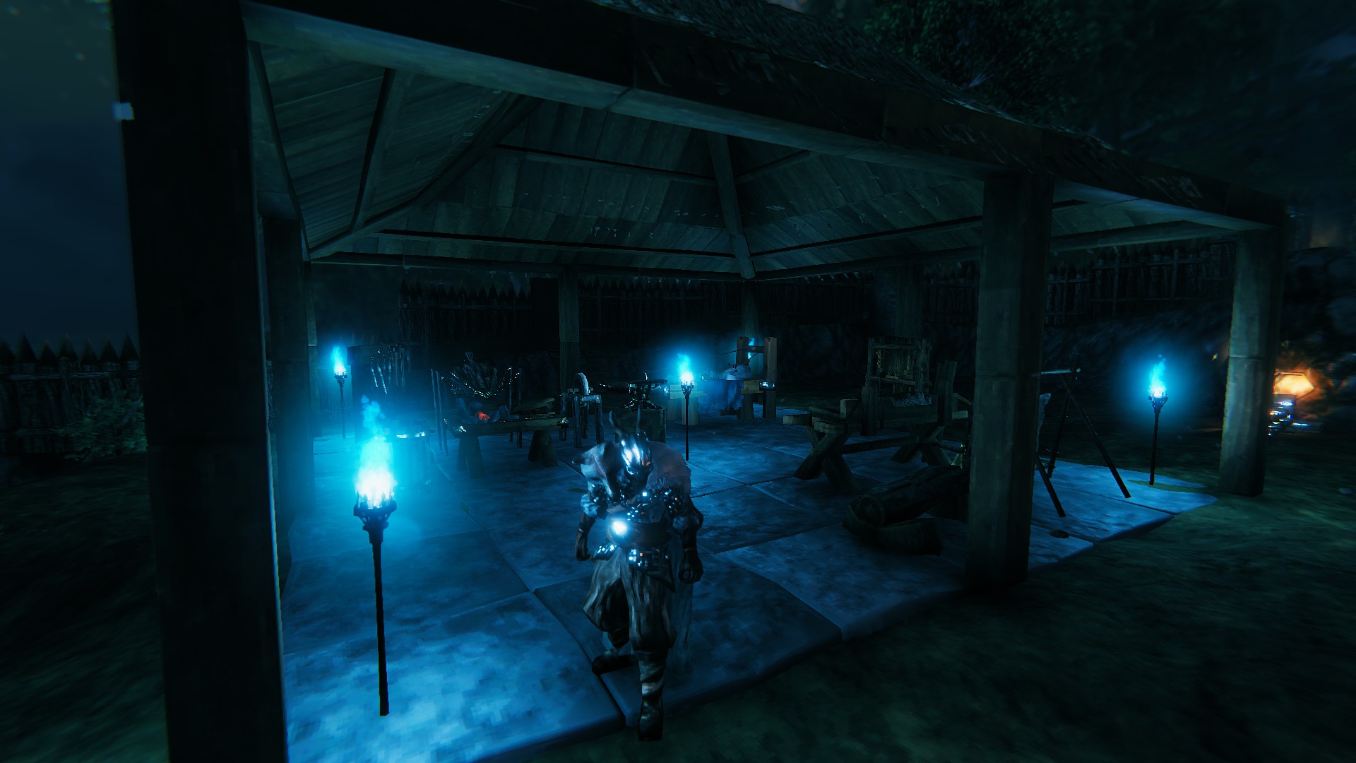 I really love the new blue torches! They look amazing at night! r/valheim