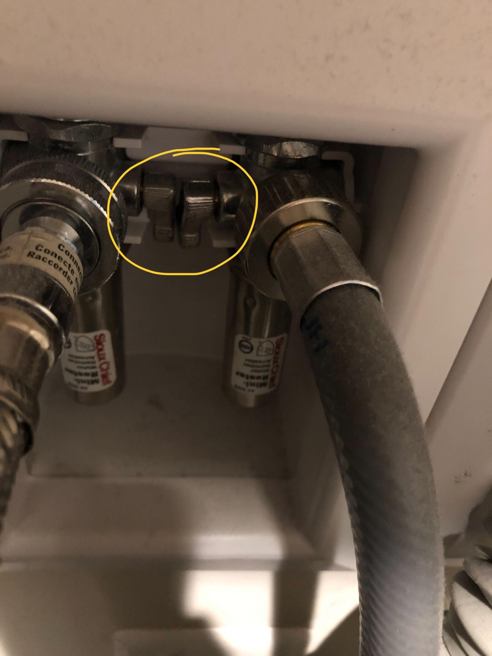 Are these levers the turn off for washer hot and cold water? Should