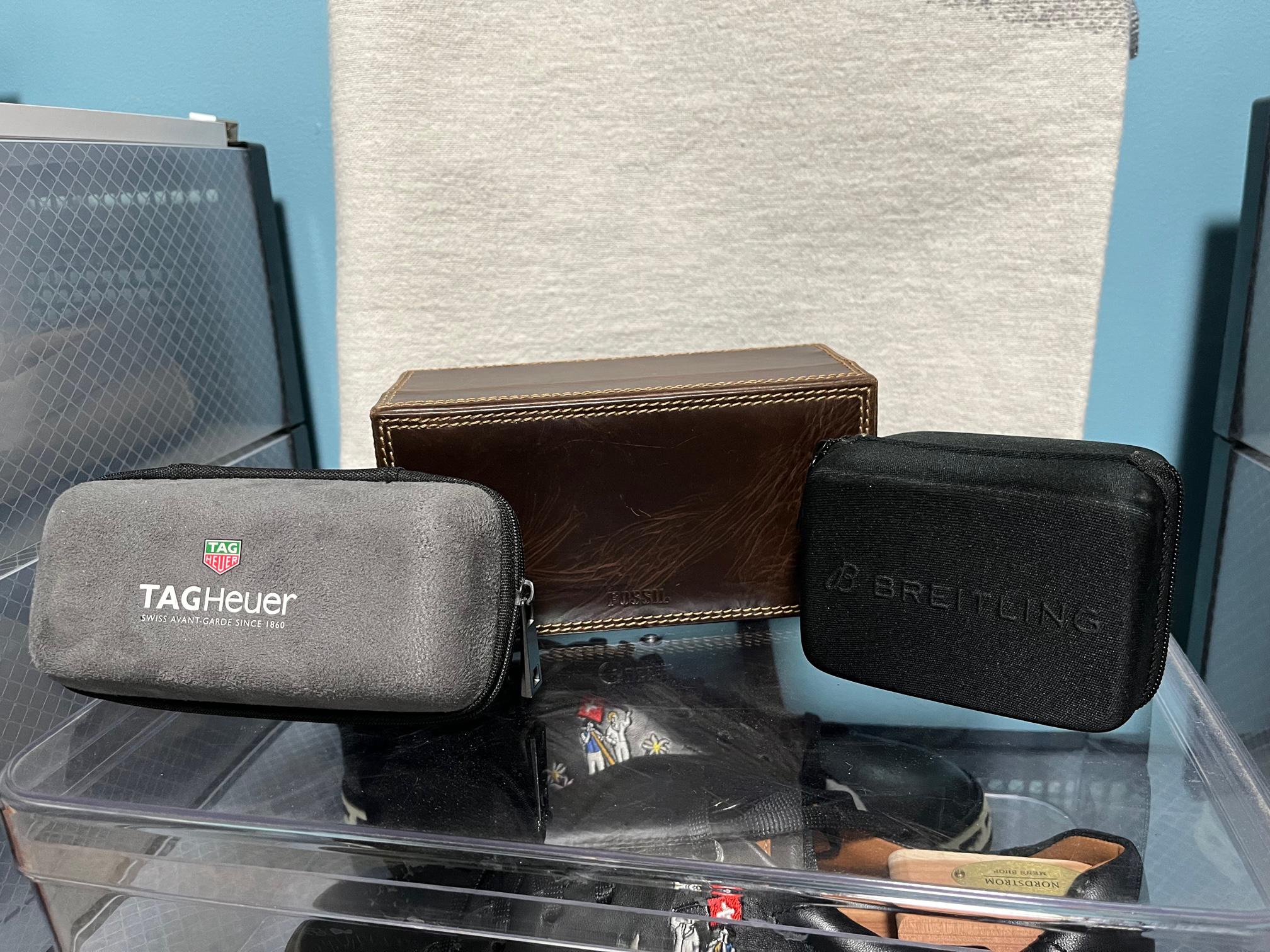 [WTS] Breitling & Tag Heuer Travel Cases Used ONCE + Free Fossil 3