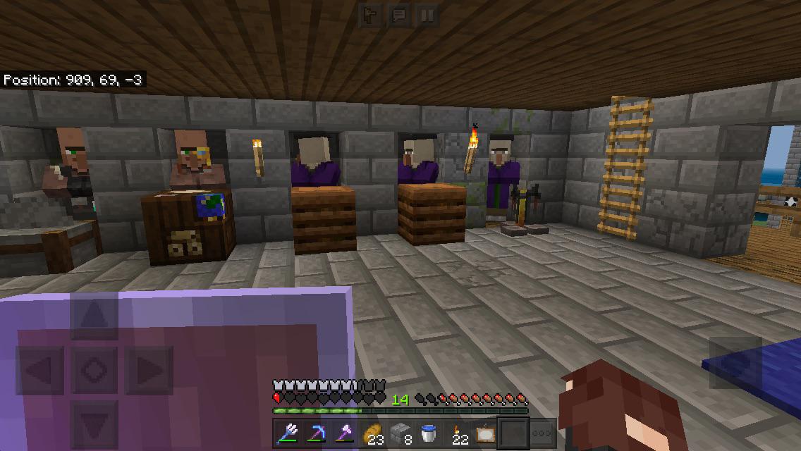 I went into my villager trading hall and suddenly a witch attacked me