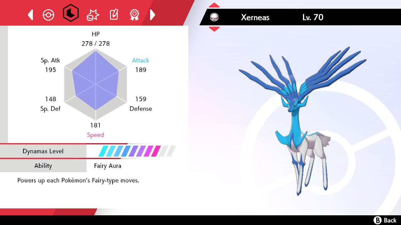 Caught a shiny Xerneas from a Max Raid this morning! r