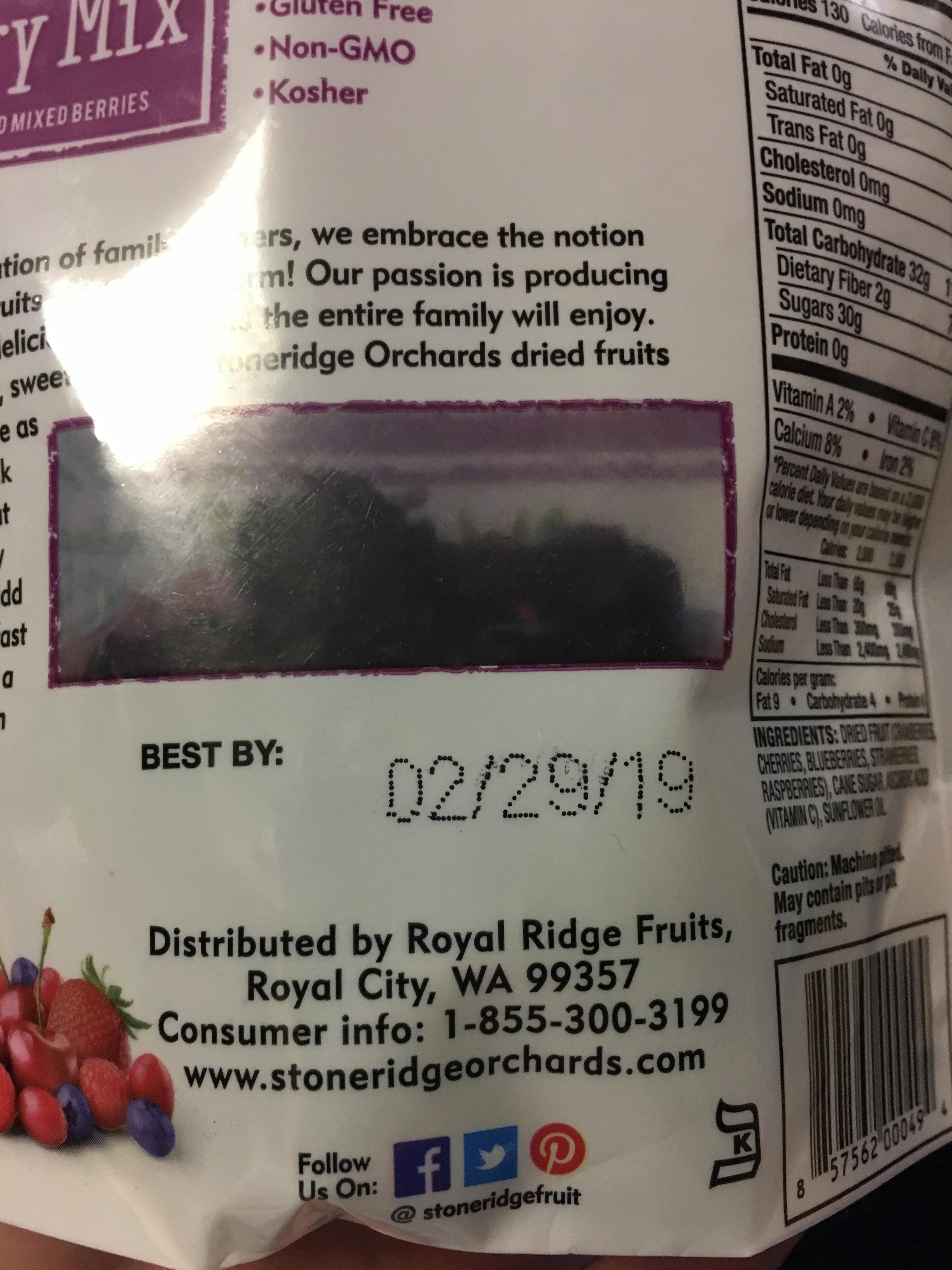 My dried fruit has an expiration date that doesn’t exist r