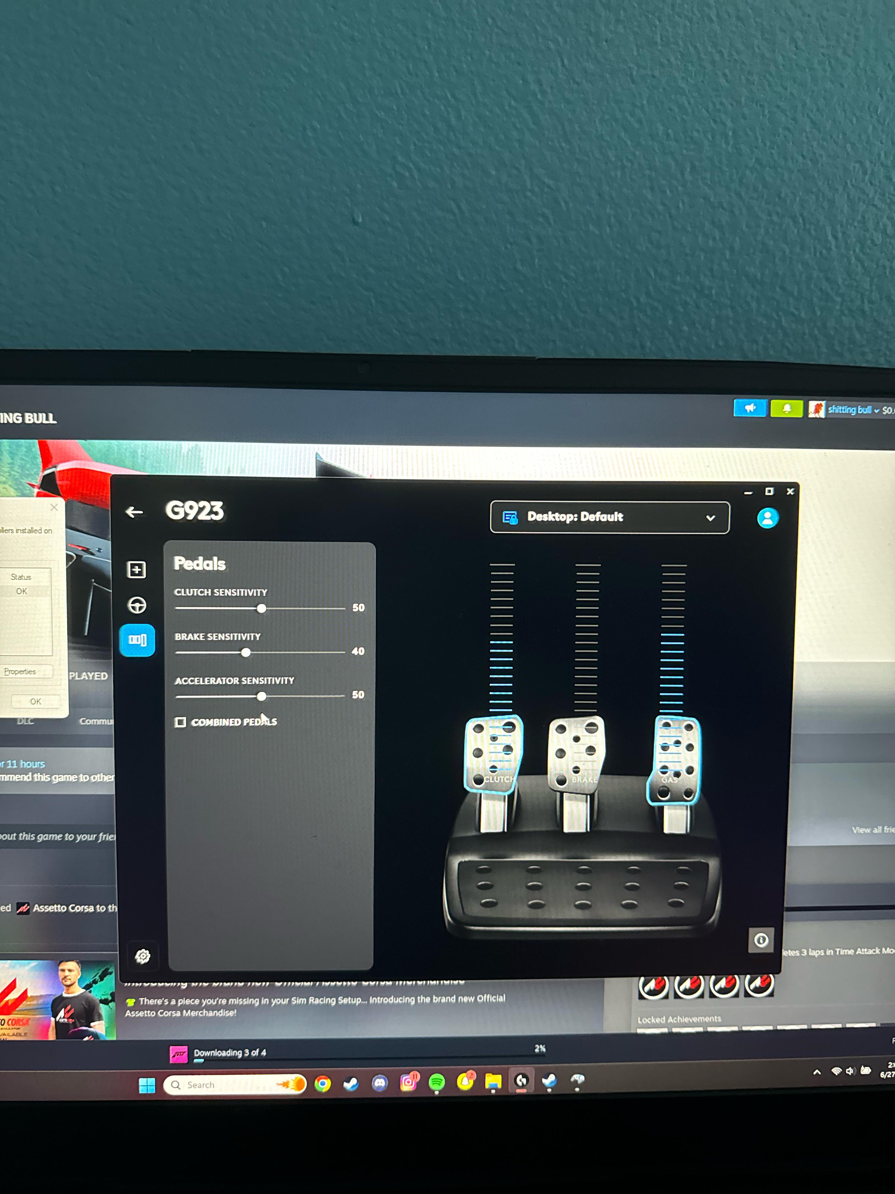 G923 Clutch and Accelerator have same inputs. r/LogitechG