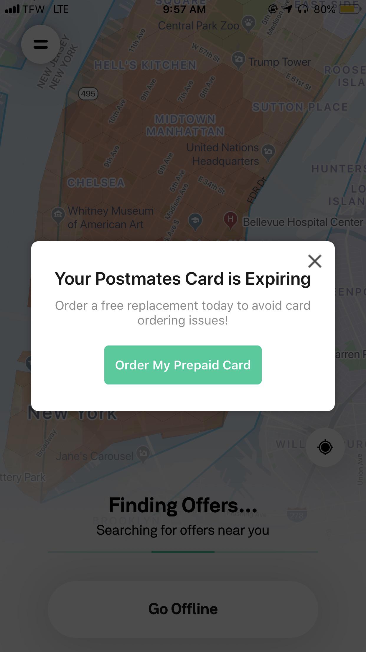 Who else got this message? My card is gonna expire in 2021 r/postmates