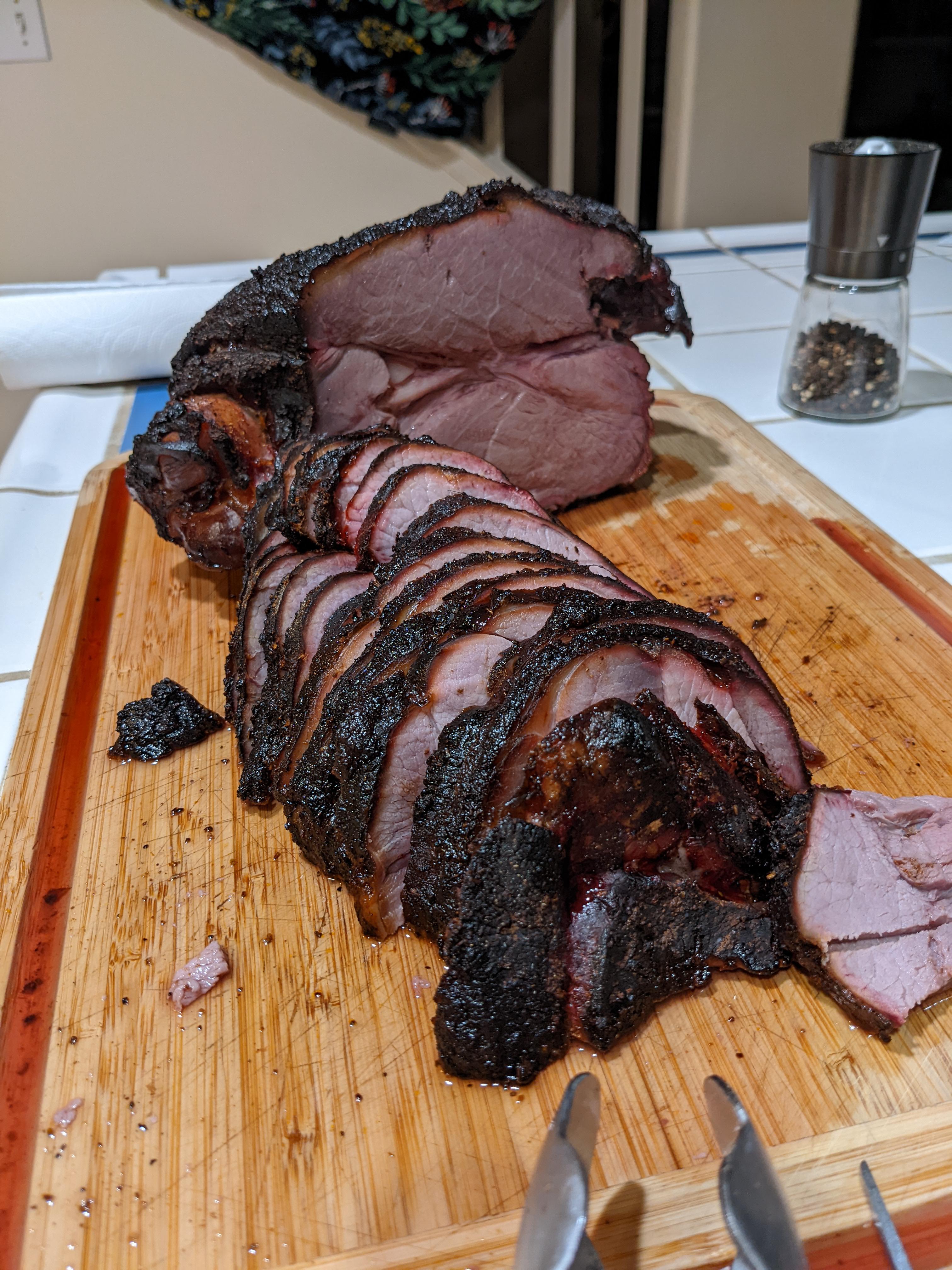 Smoked ham from a wild boar r/FoodPorn