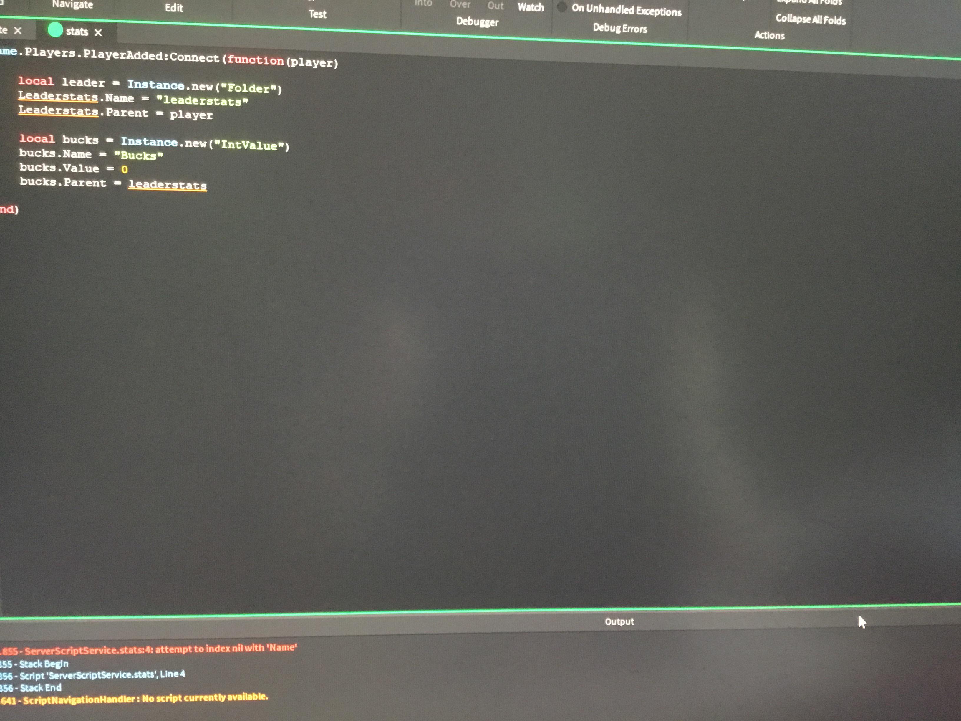 Roblox Studio Random Errors That I Can T Understand I Get Stack Overflow no output from lua error roblox