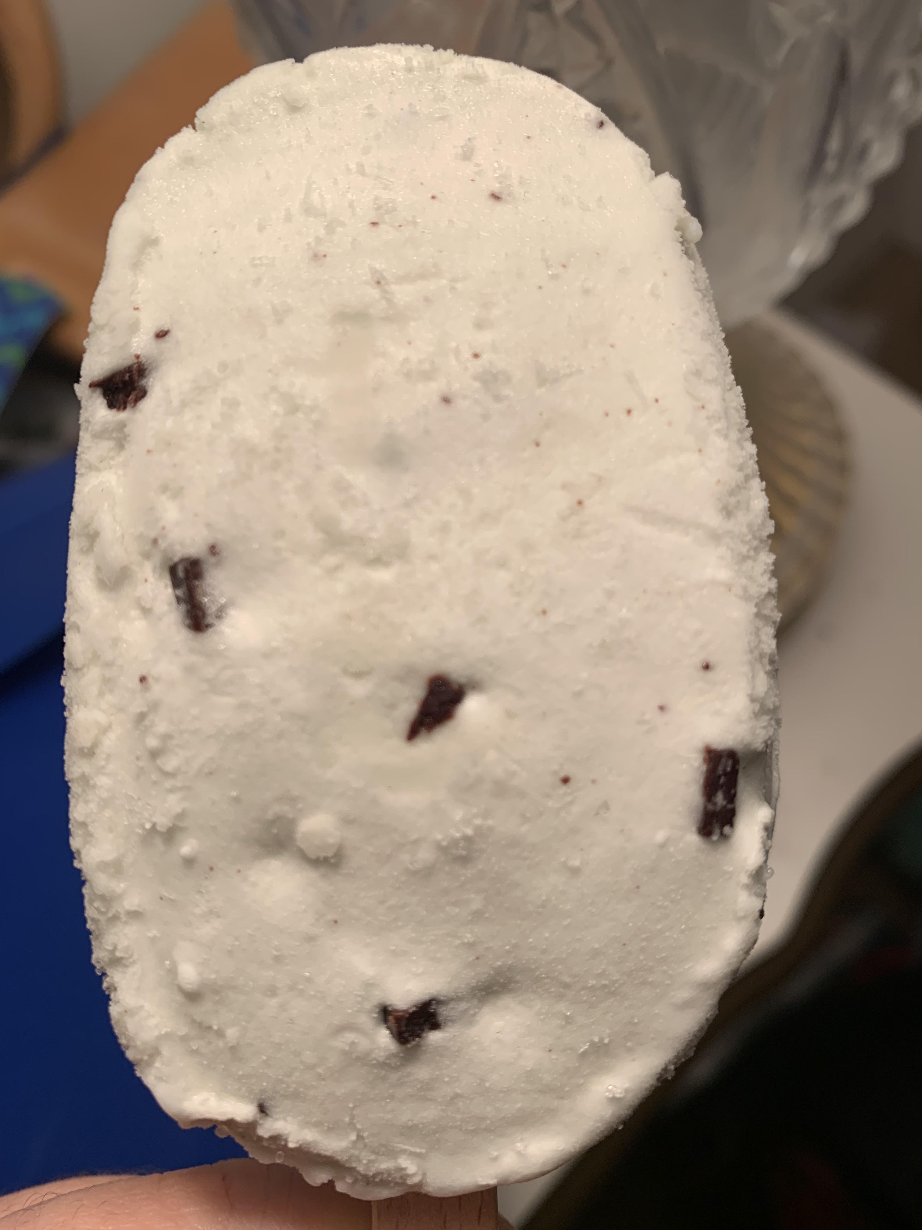 My mint chocolate chip ice cream is white, not mint. Never seen white