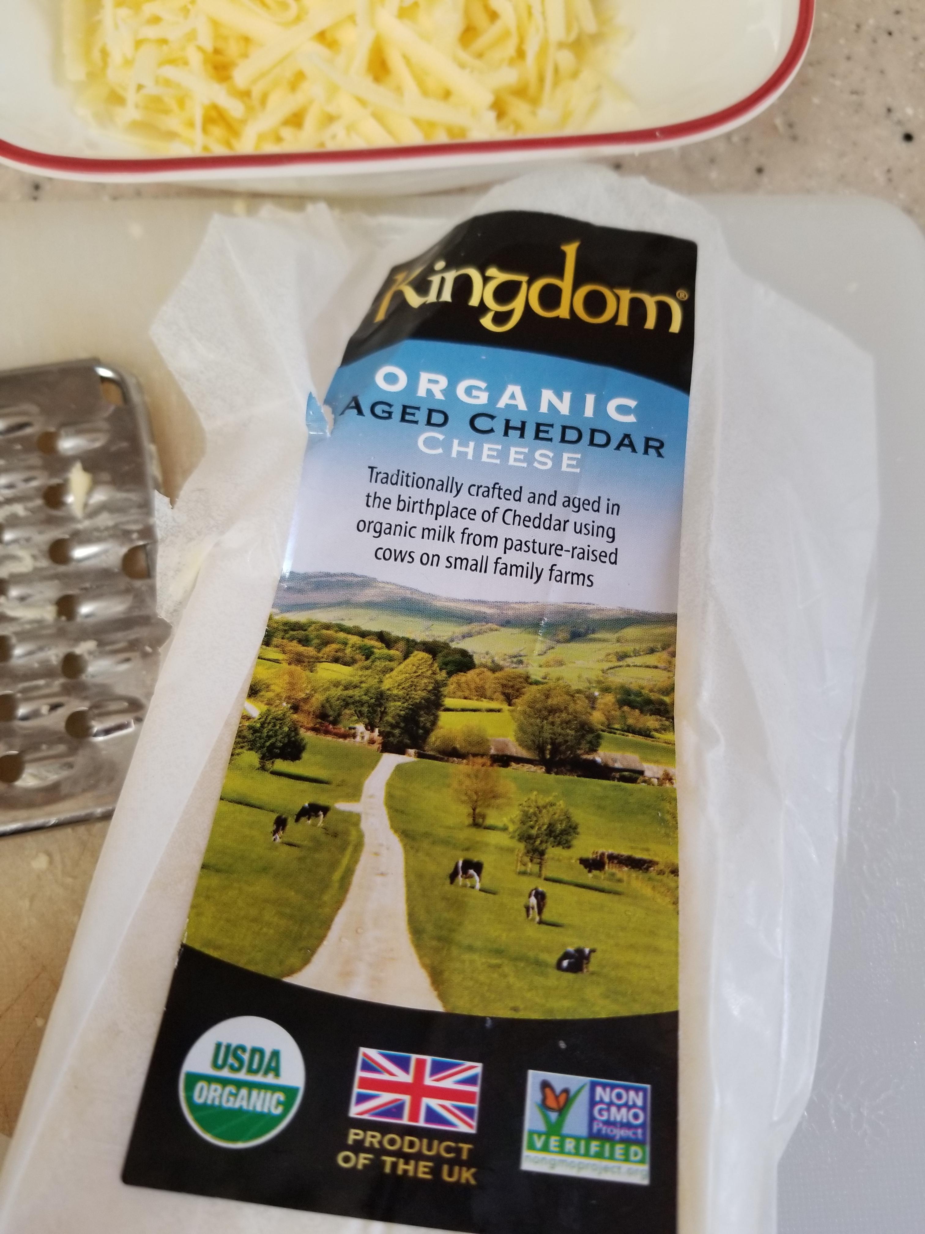 Kingdom Organic Aged Cheddar Cheese from the UK is my favorite. I'll