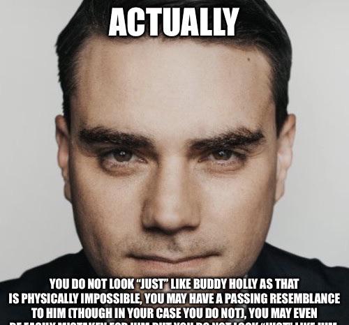 ooweeoo i look just like ben shapiro weezer