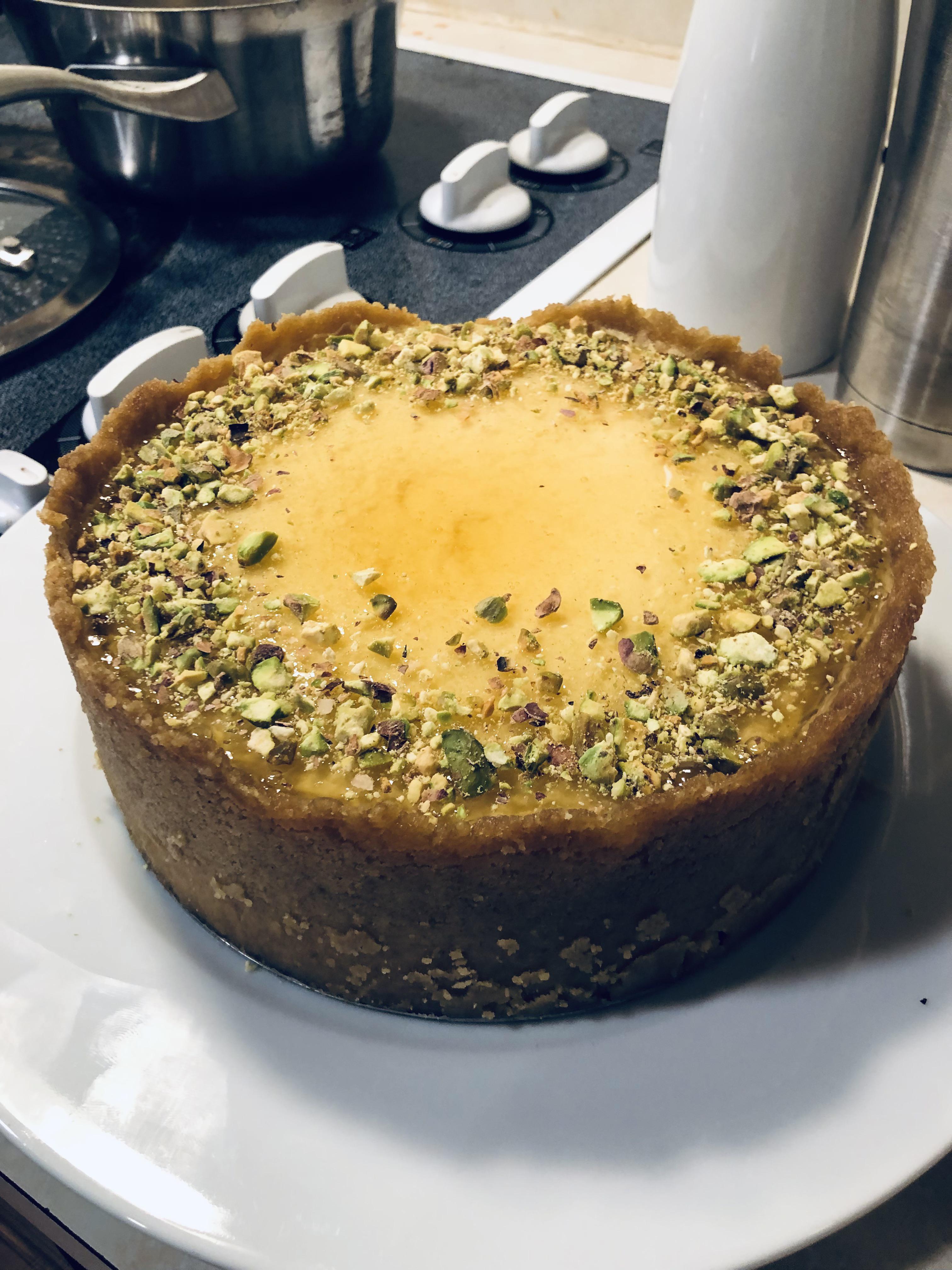 Chèvre Cheesecake with Pistachios and Honey r/instantpot