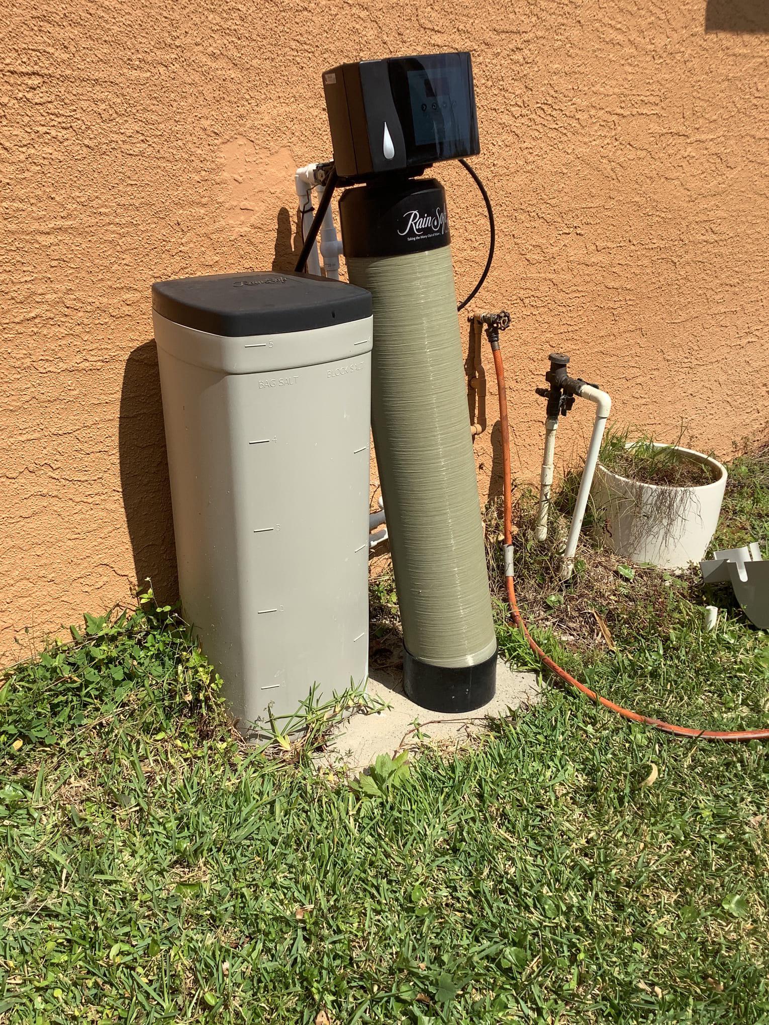 Should my water softener tank be tilted like this? r/Plumbing