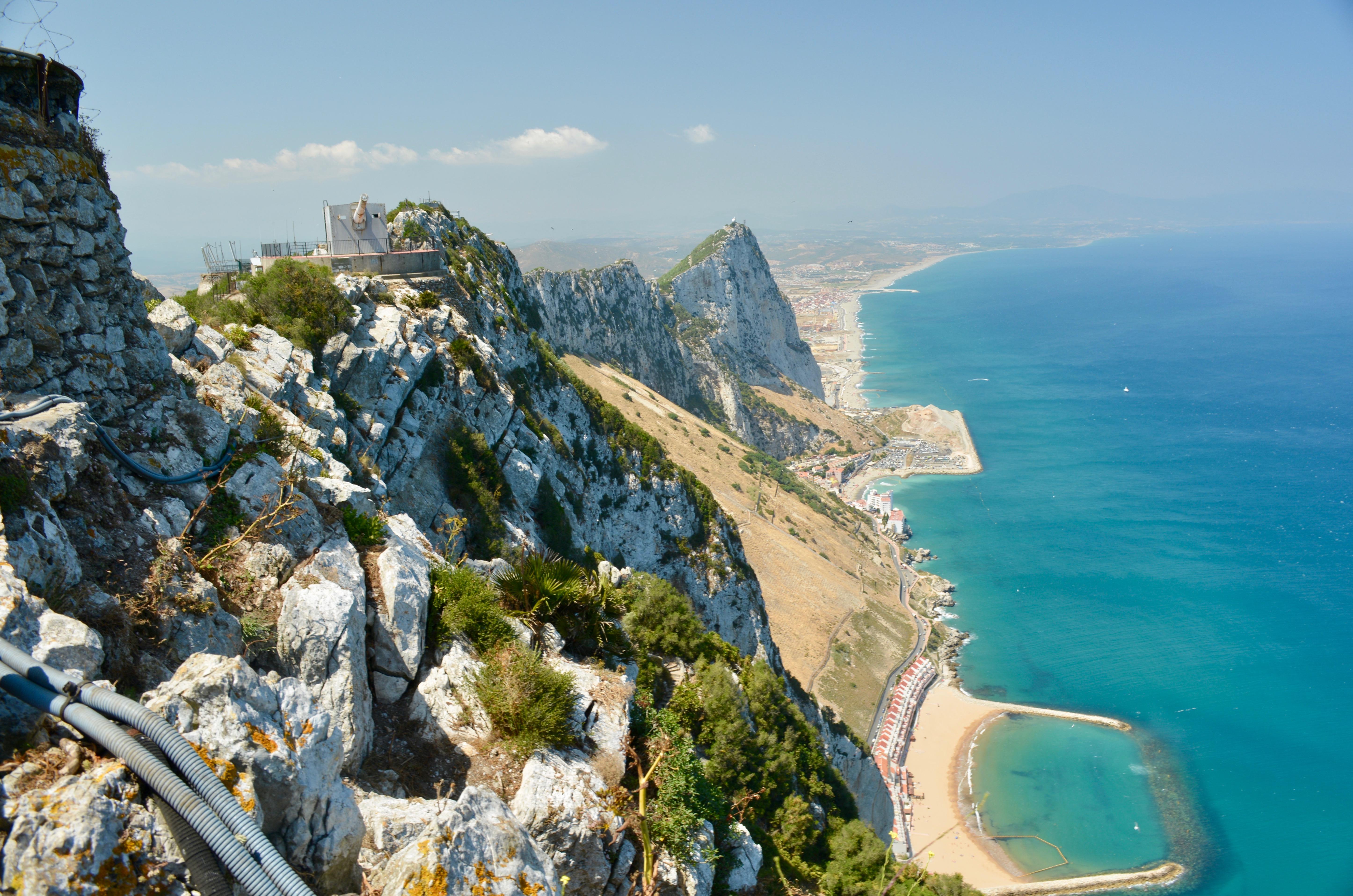 Gibraltar & SpanishMediterranean Coast, from O'Hara's Battery looking