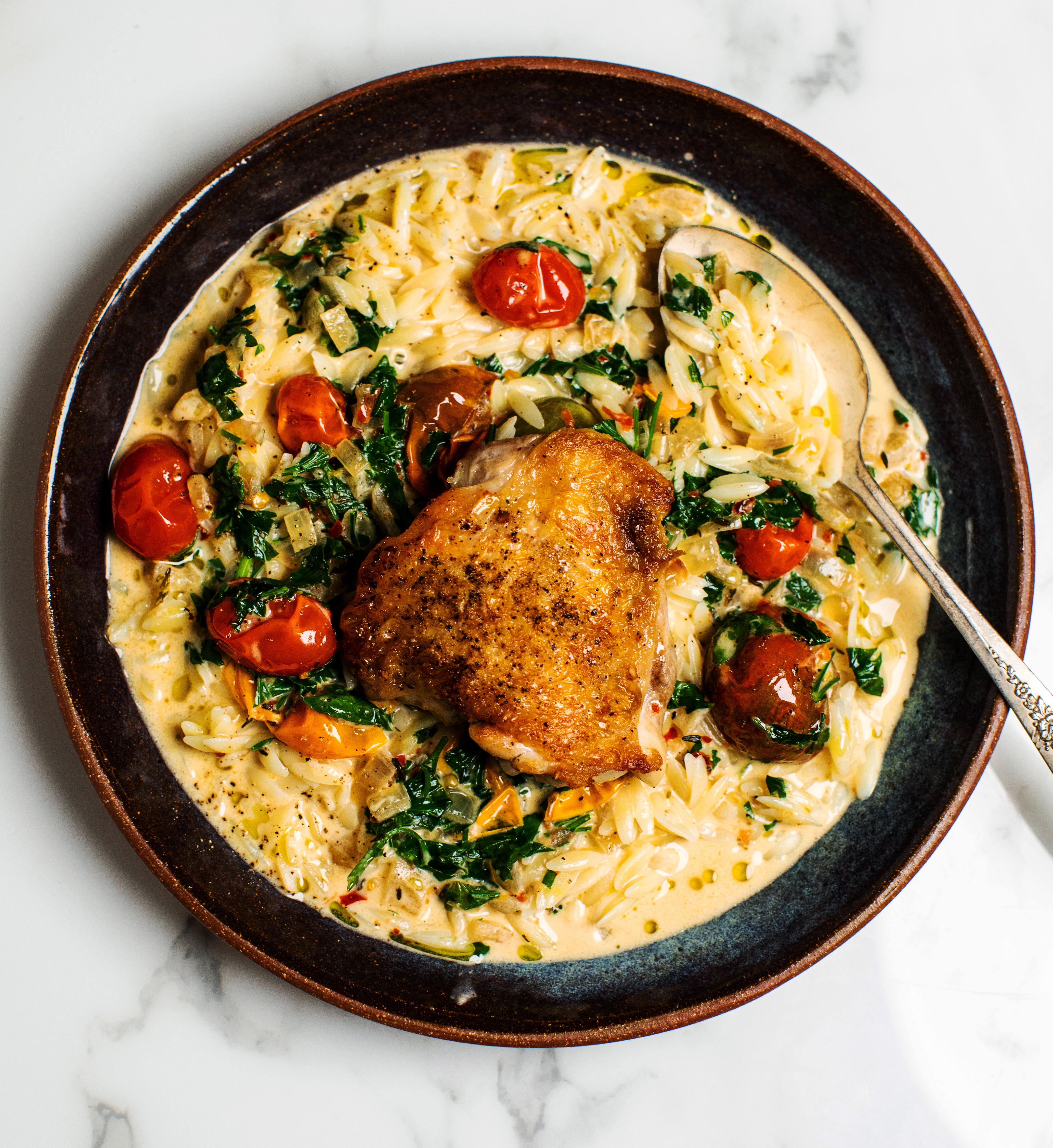 Easy Creamy Chicken Orzo r/recipes