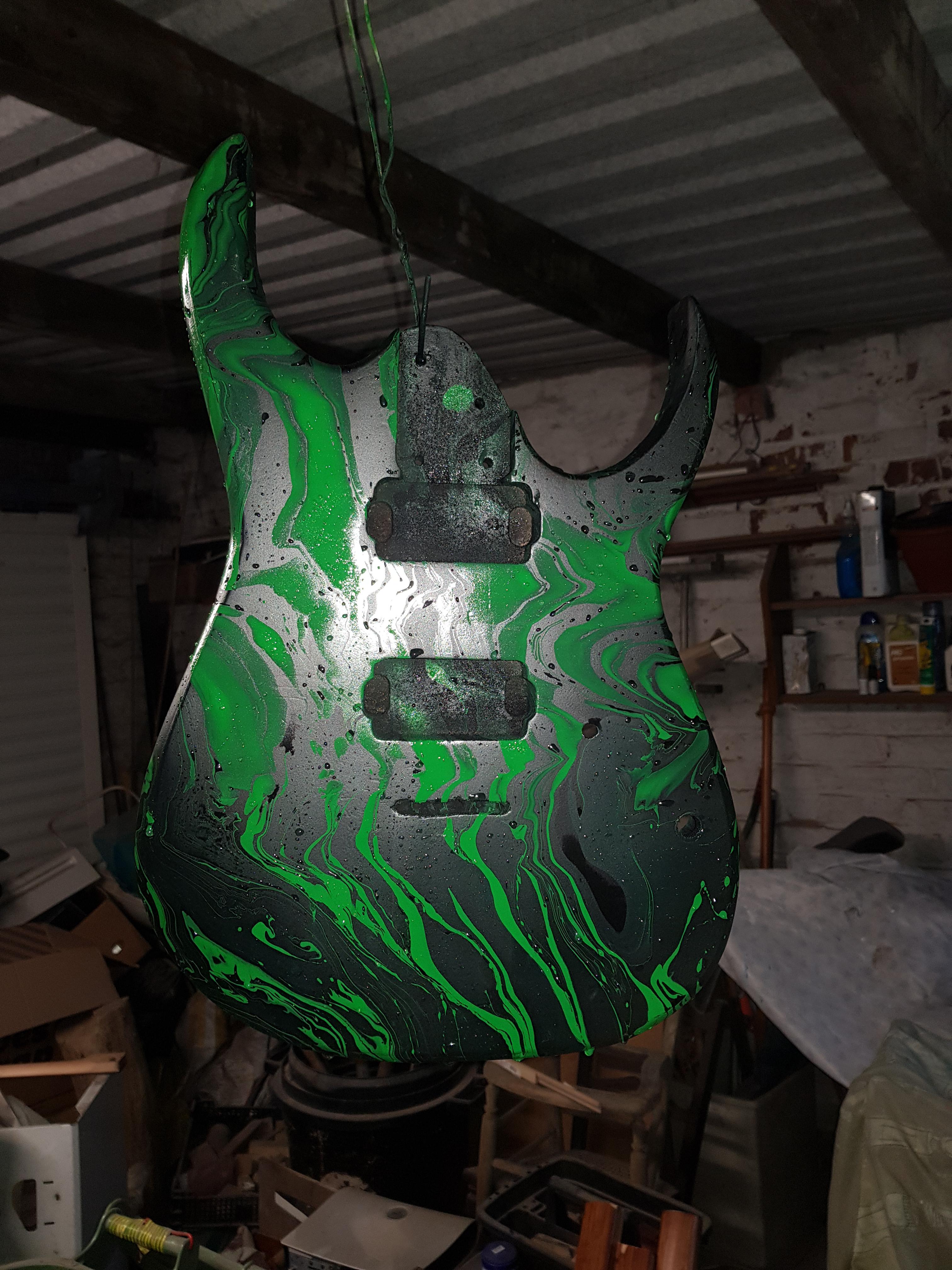 Hydrodipped my first guitar today! Only started messing around with