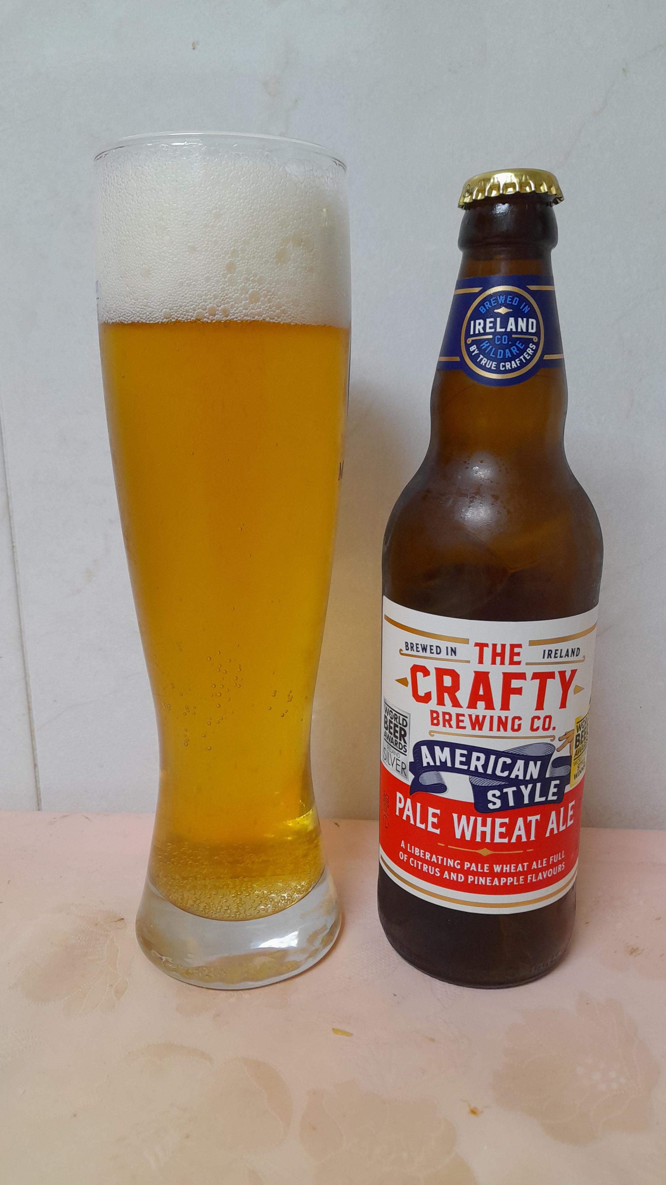 The Crafty Brewing Company American Style Pale Wheat Ale. Rye River