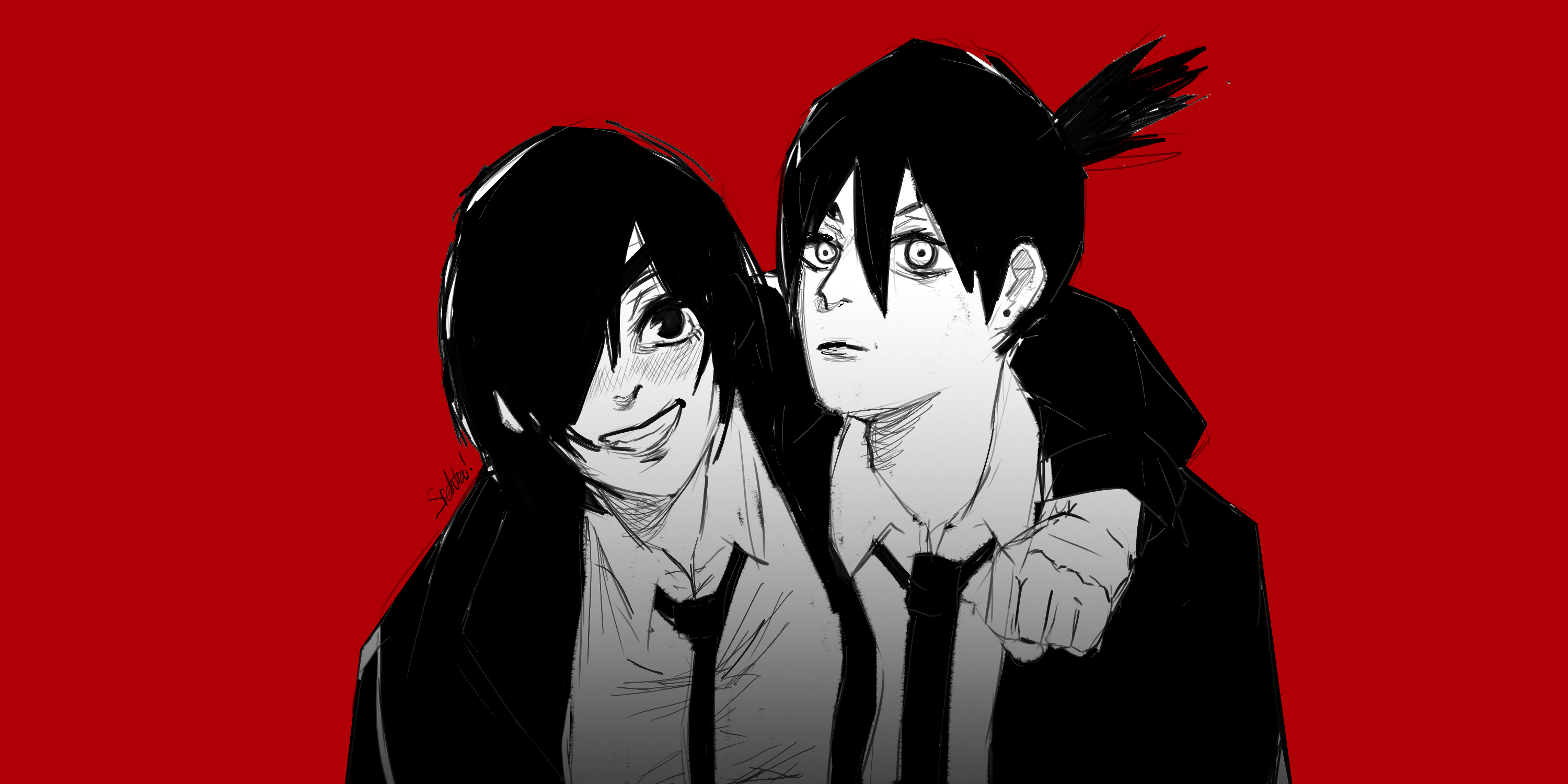 Chainsaw Man Art Aki Photo Aqua Peix Fashion