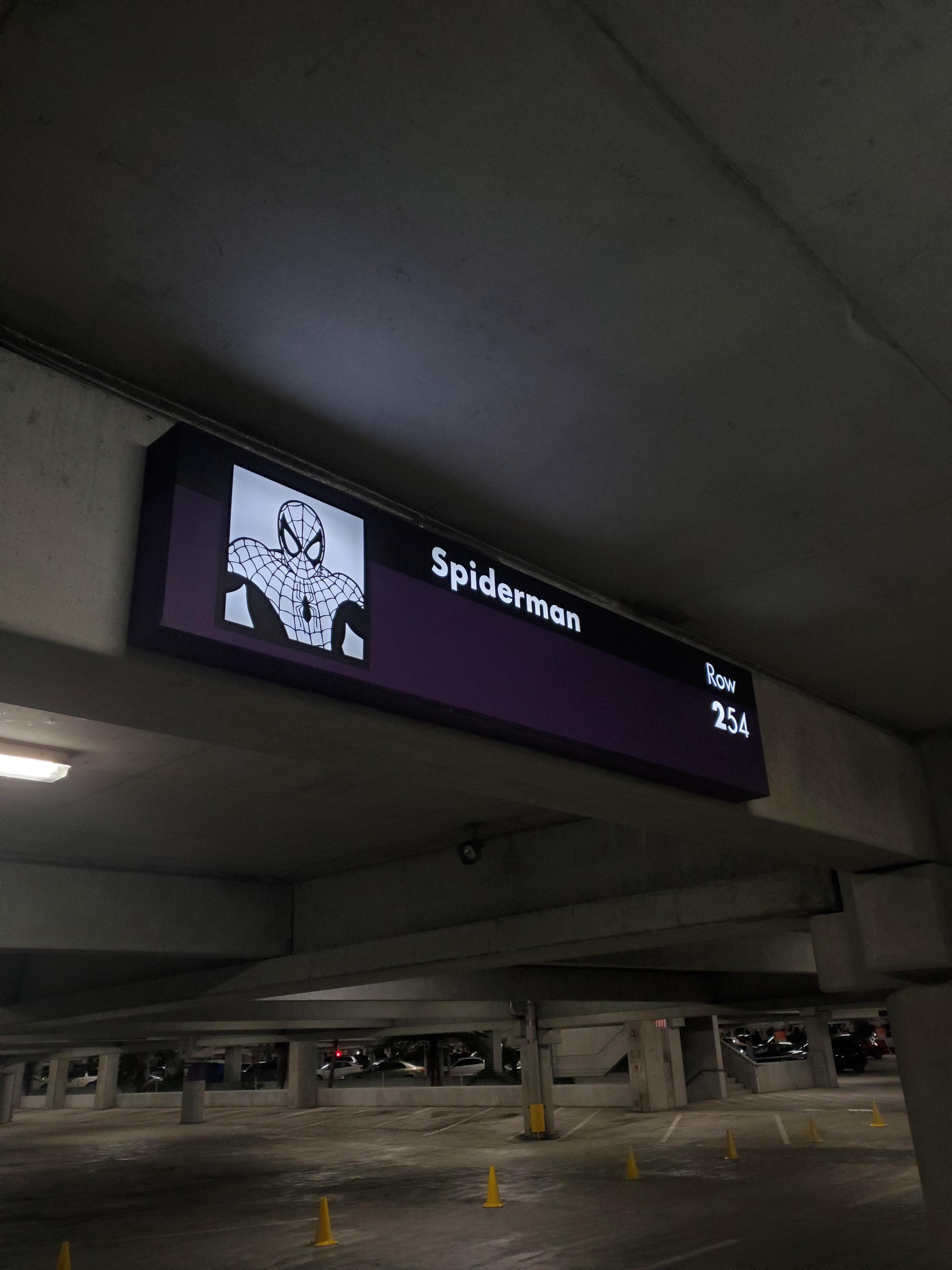 Universal Studios Florida parking garage doesn't respect the hyphen