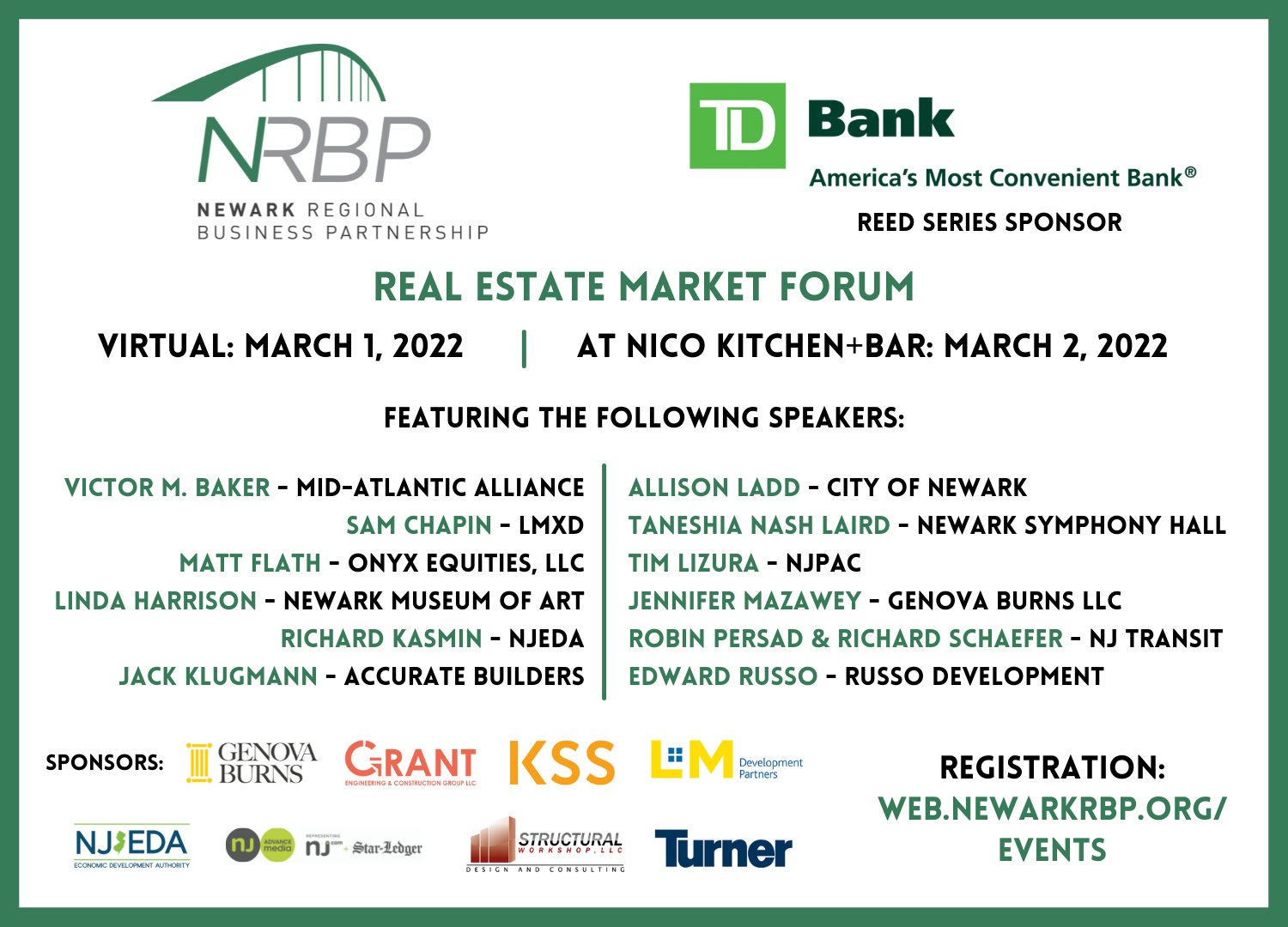 Newark Regional Business Partnership Real Estate Market Forum r
